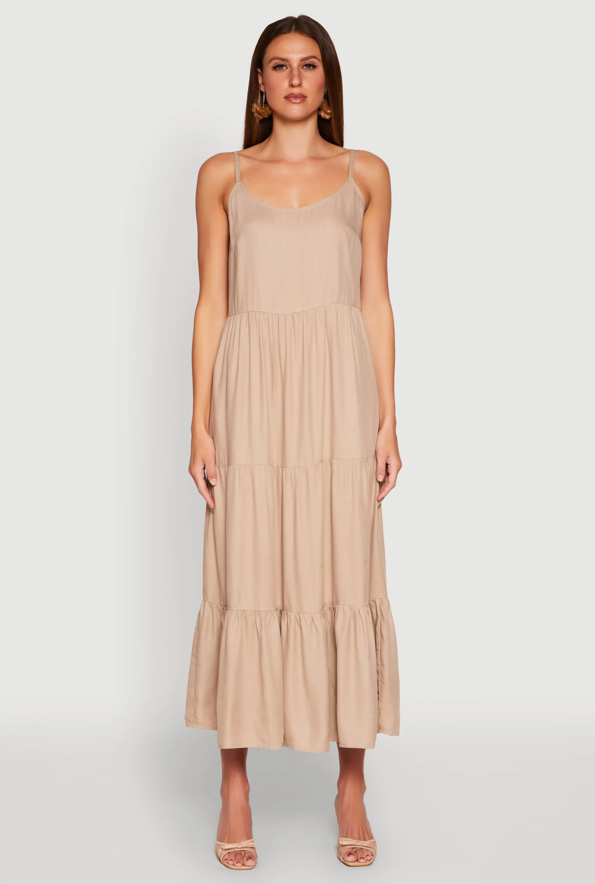 Scoop Neck Tiered Maxi Dress sold by Rainbow product image thumbnail 2