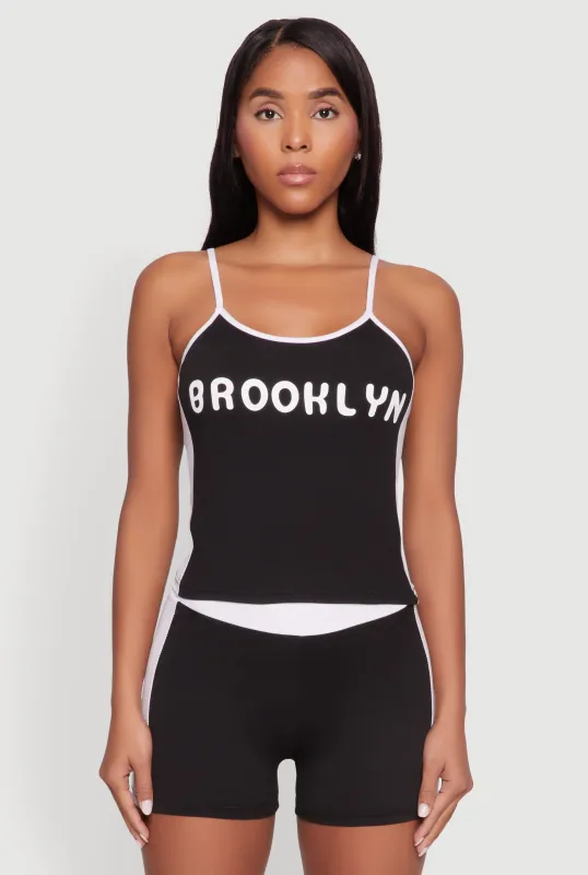 Contrast Trim Brooklyn Graphic Cami sold by Rainbow