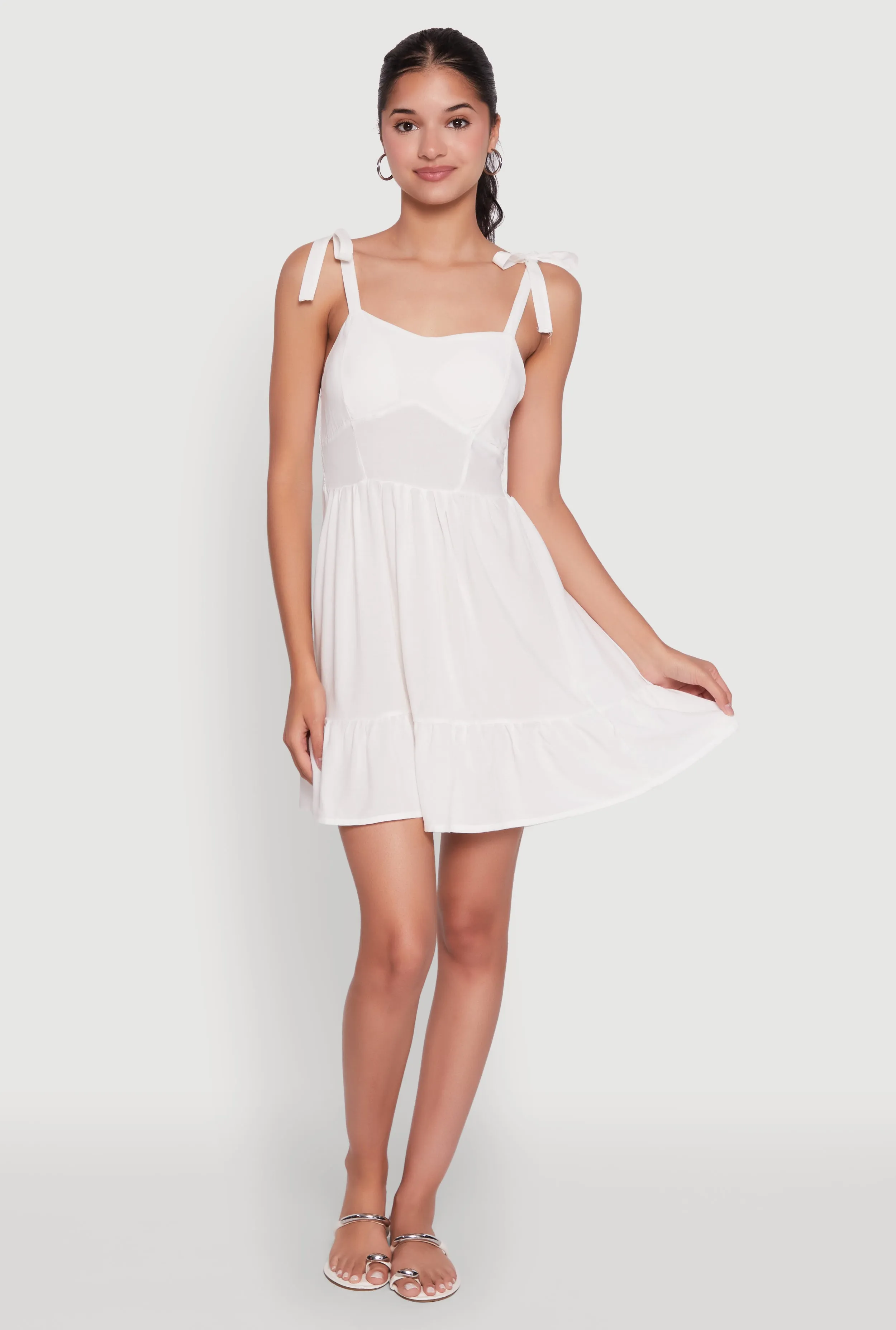 Chic Sundress with Tie Straps and Sweetheart Neckline sold by Rainbow product image thumbnail 2