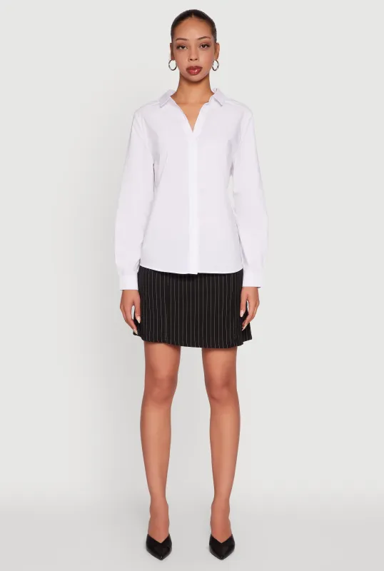 Button Front Classic Fit Long Sleeve Shirt sold by Rainbow