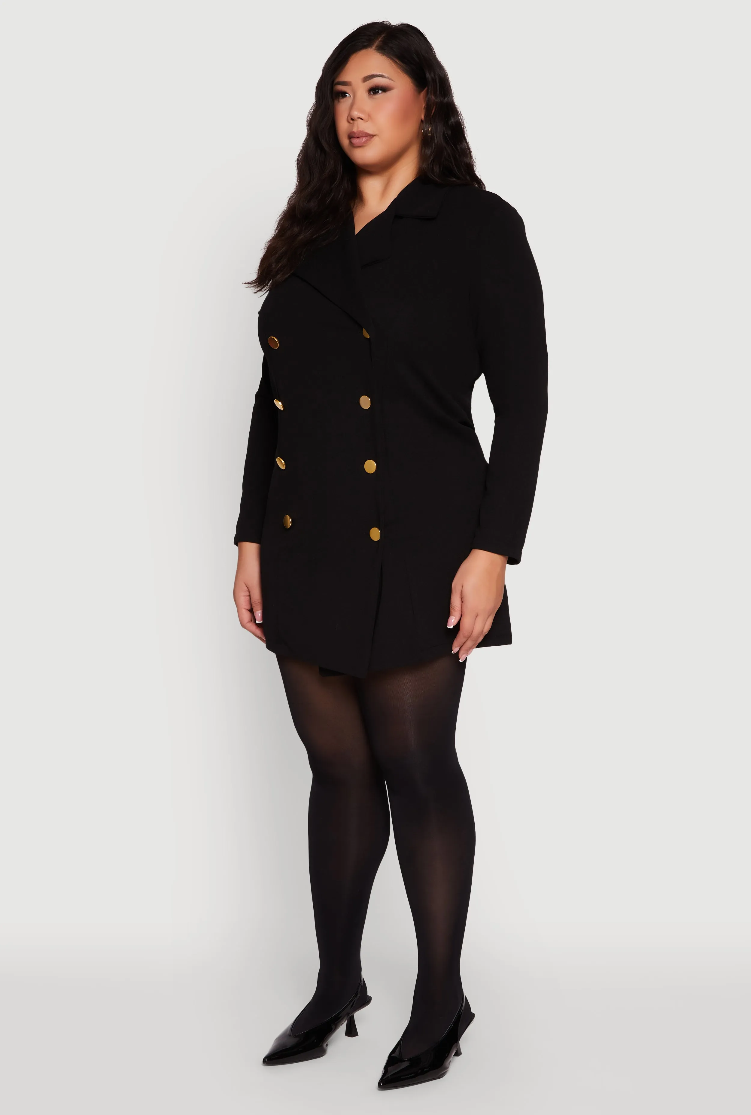 Plus Size Double Breasted Blazer Dress sold by Rainbow product image thumbnail 3