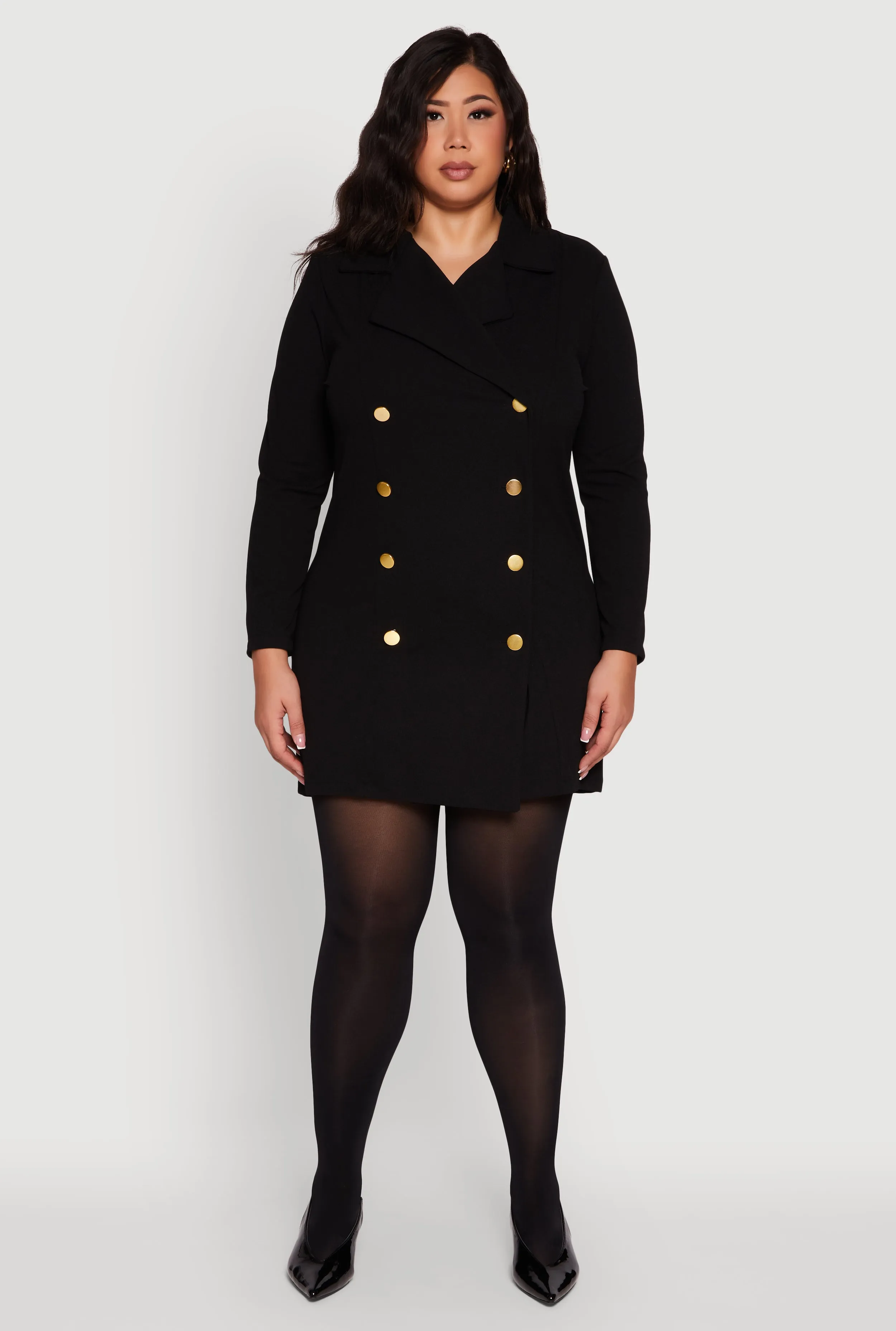 Plus Size Double Breasted Blazer Dress sold by Rainbow product image thumbnail 2