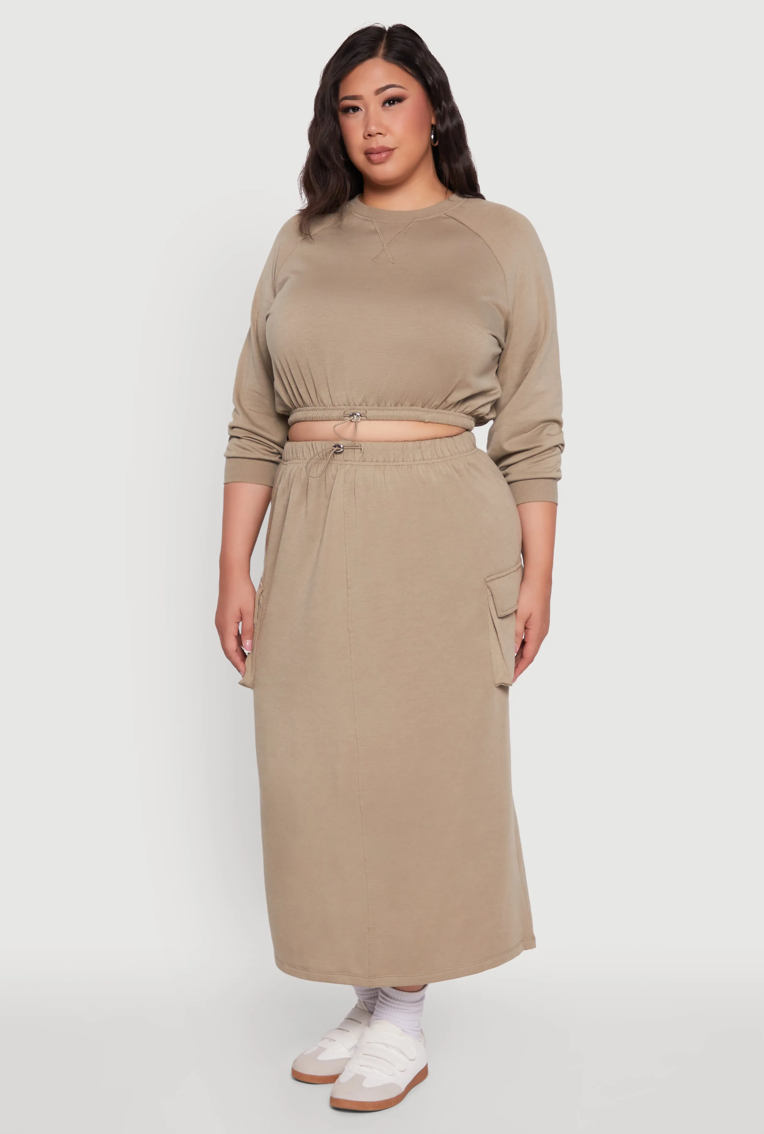 Plus Size Pullover Sweatshirt with Toggle Drawstring Hem sold by Rainbow product image thumbnail 2