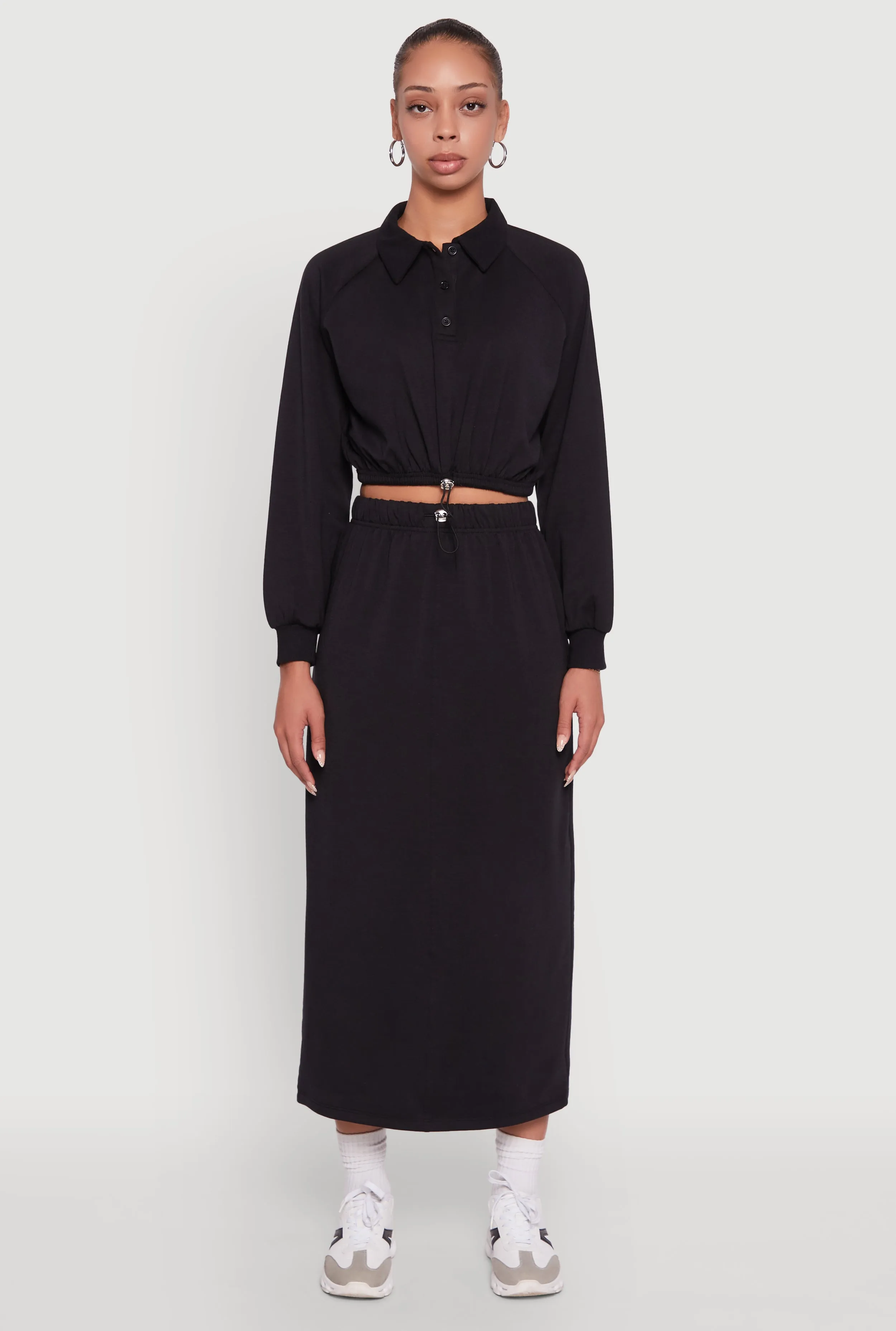 Fleece Maxi Skirt with Toggle Drawstring sold by Rainbow product image thumbnail 2