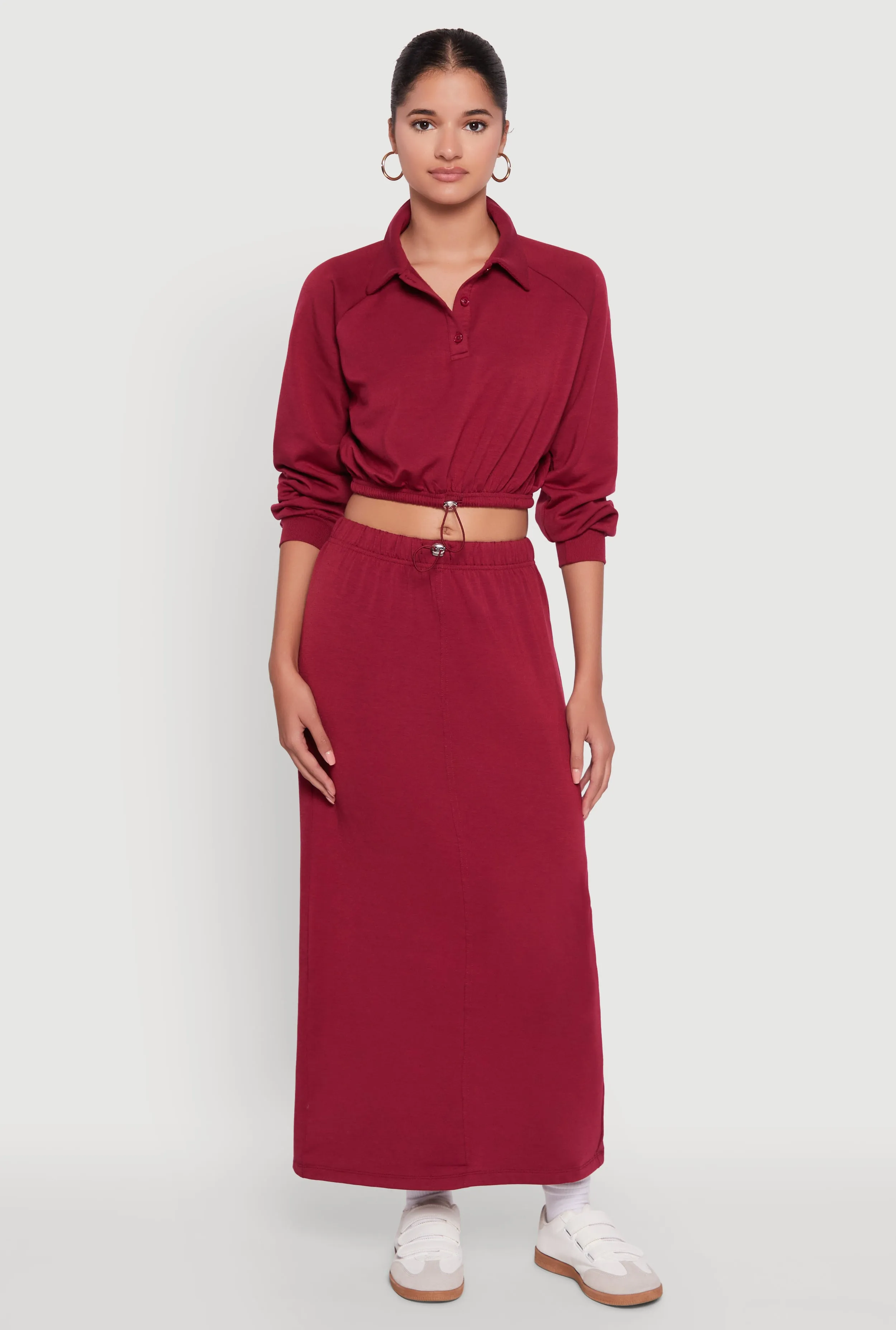 Fleece Maxi Skirt with Toggle Drawstring sold by Rainbow product image thumbnail 3