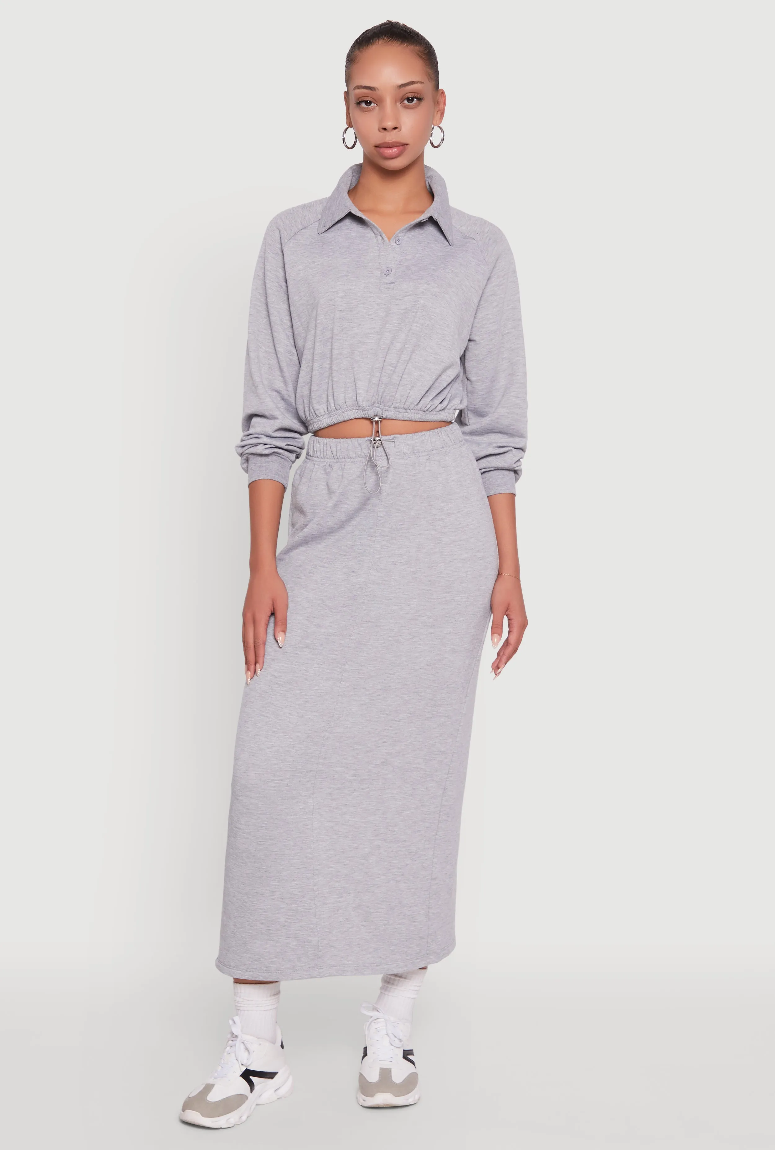 Fleece Maxi Skirt with Toggle Drawstring sold by Rainbow product image thumbnail 2