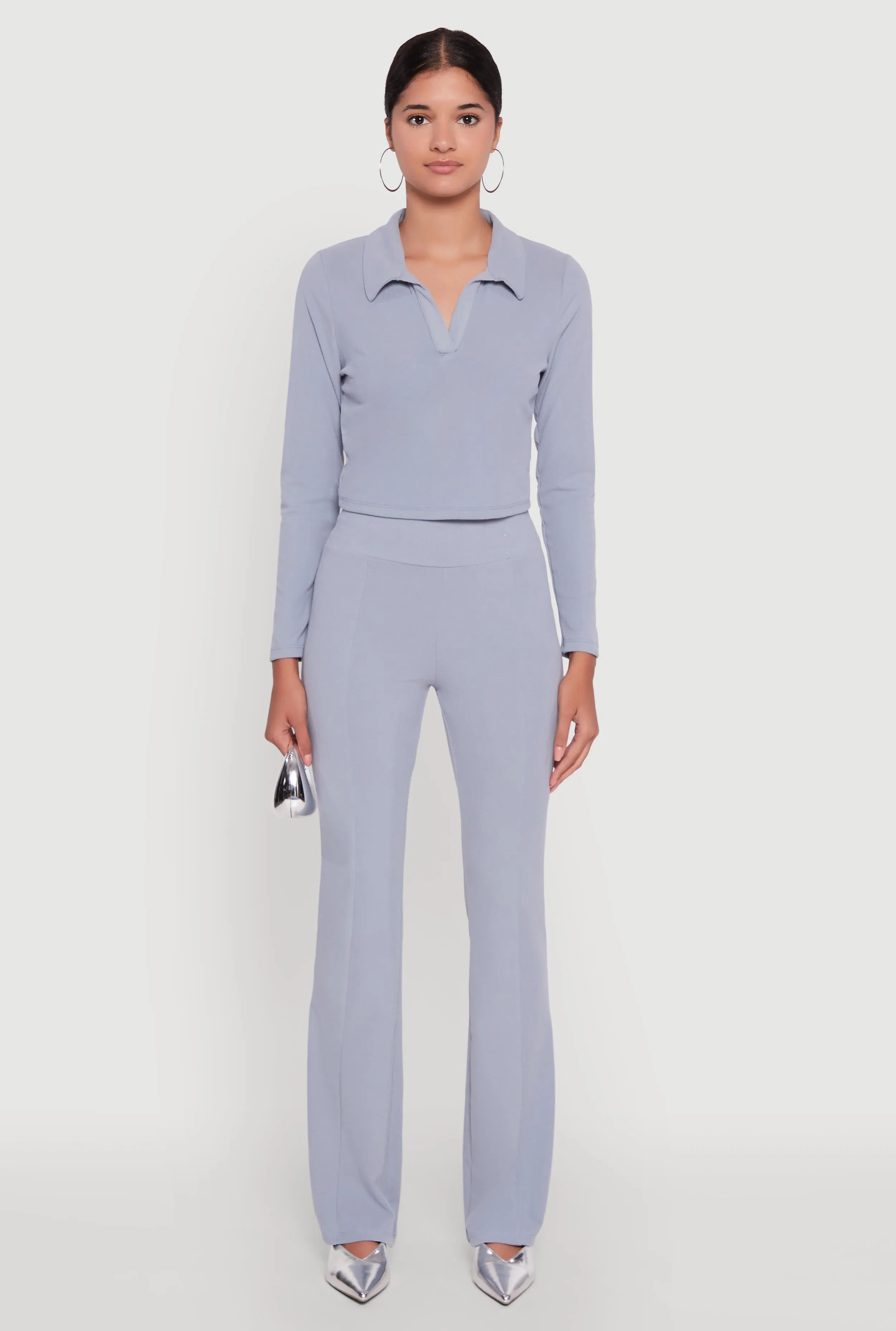 Brushed Knit Pintuck Pull On Slim Pants sold by Rainbow product image thumbnail 2