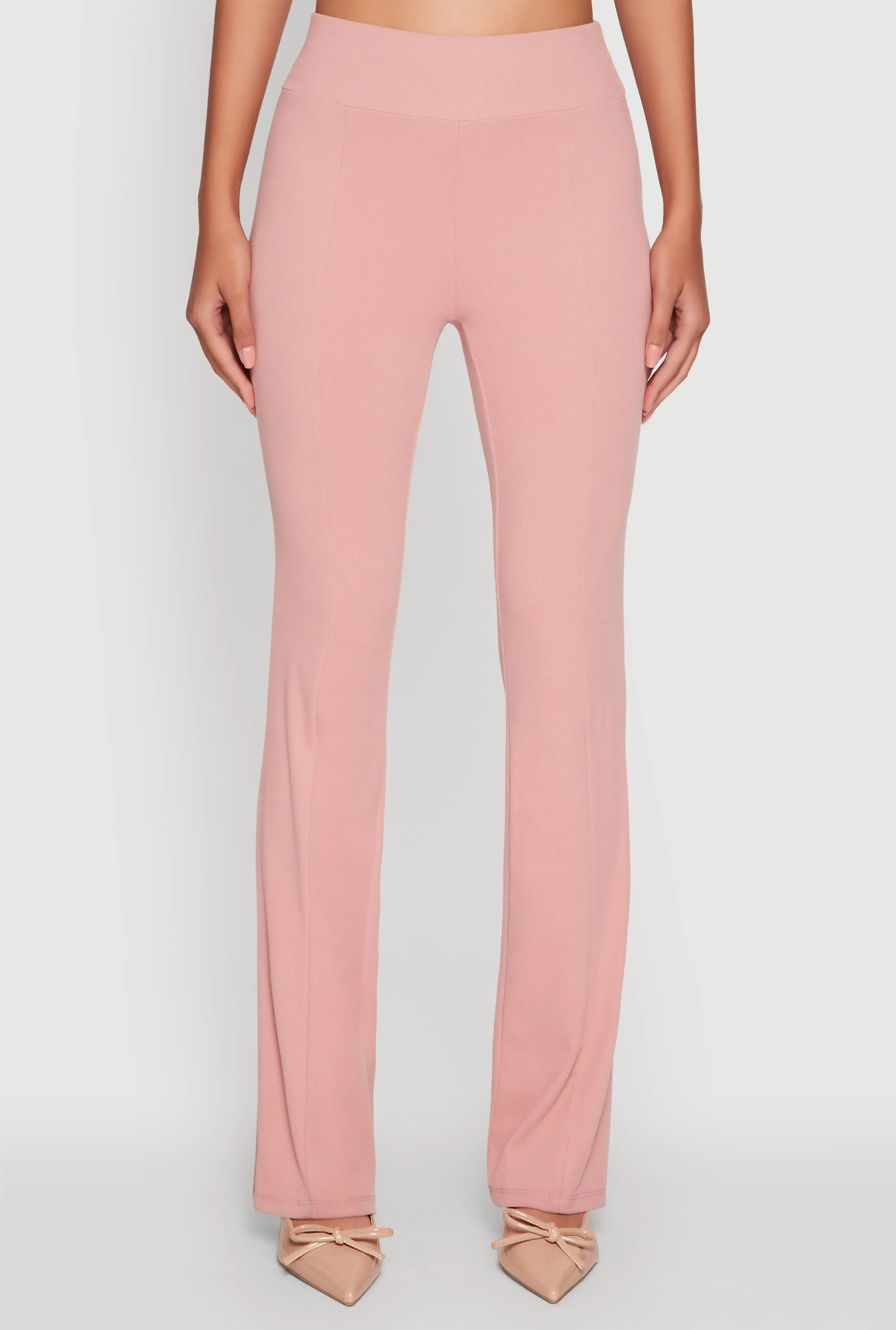 Brushed Knit Pintuck Pull On Slim Pants sold by Rainbow product image thumbnail 3