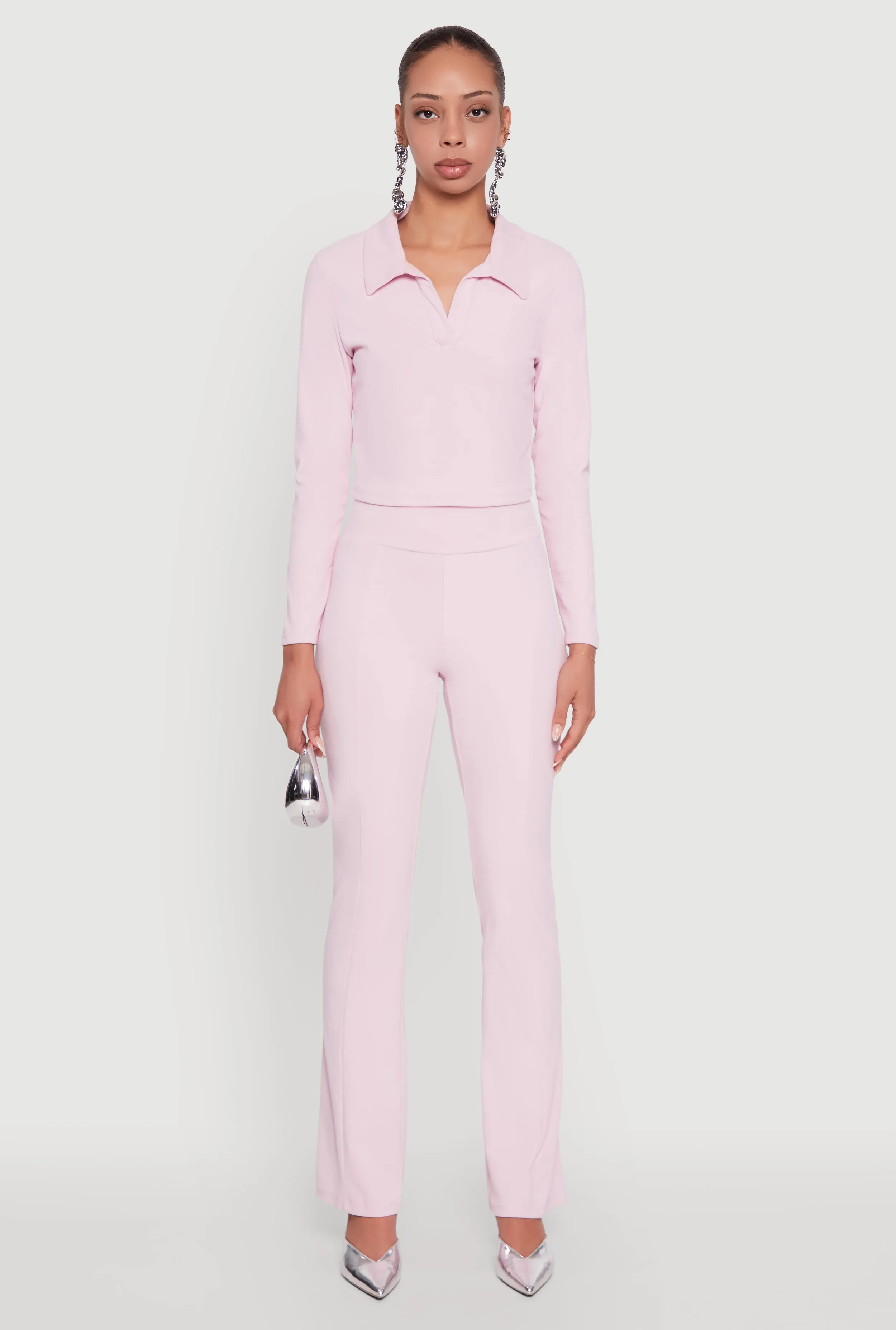 Brushed Knit Pintuck Pull On Slim Pants sold by Rainbow product image thumbnail 2