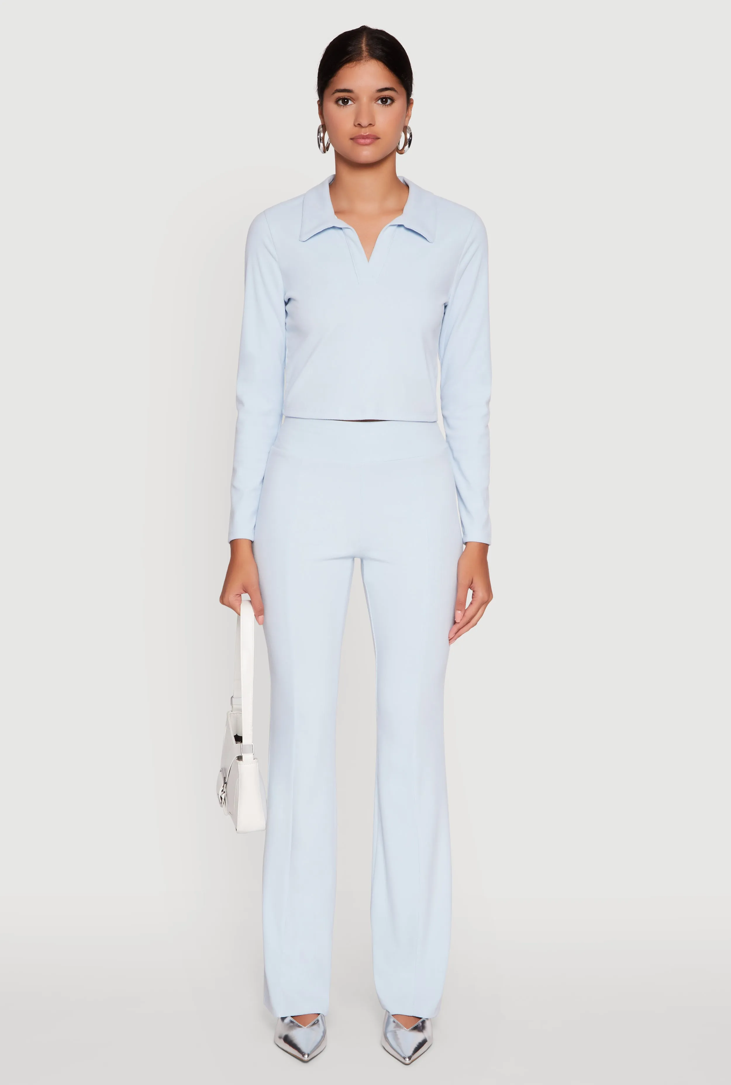 Brushed Knit Pintuck Pull On Slim Pants sold by Rainbow product image thumbnail 2