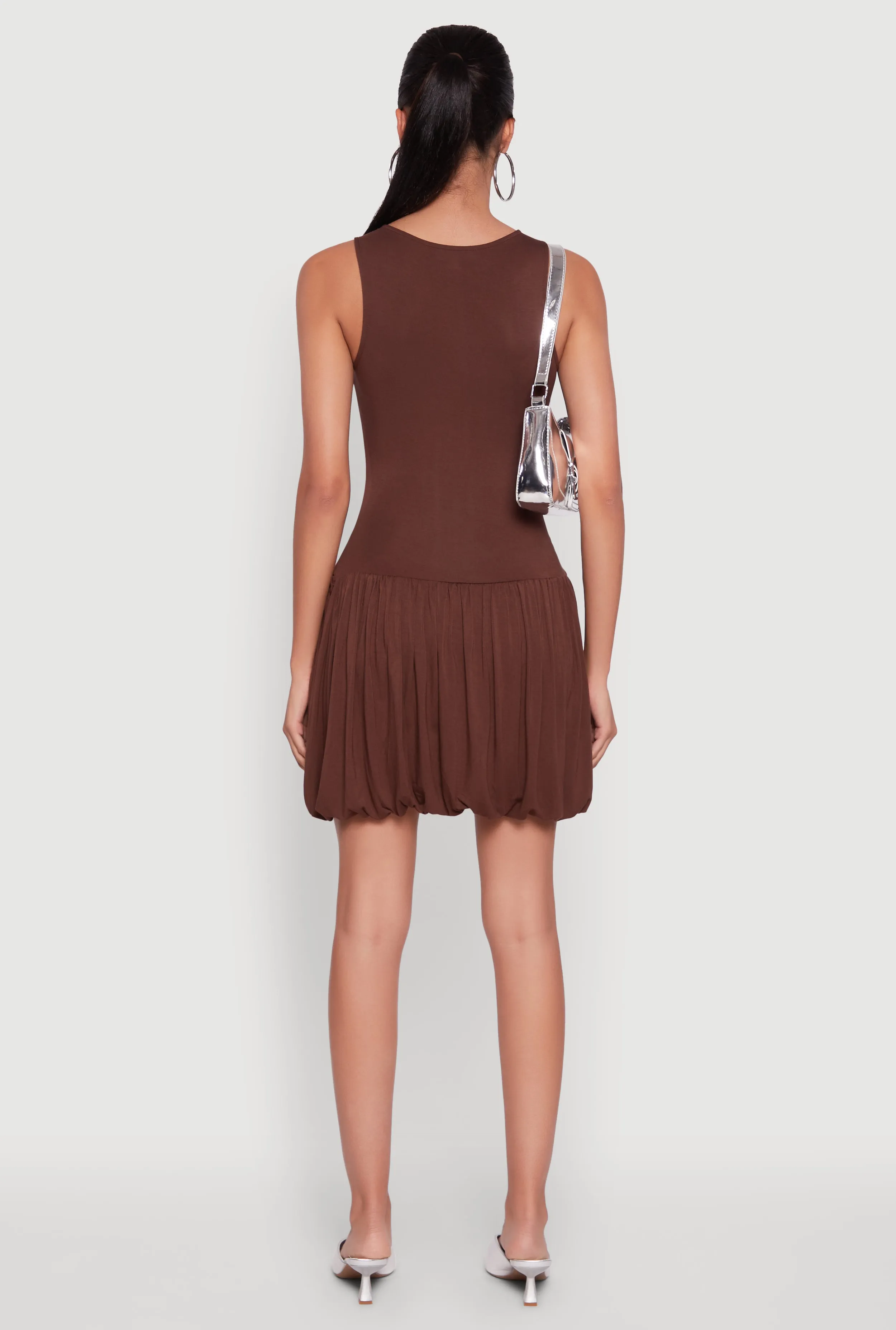 Sleeveless Ruched Side Bubble Hem Dress sold by Rainbow product image thumbnail 5