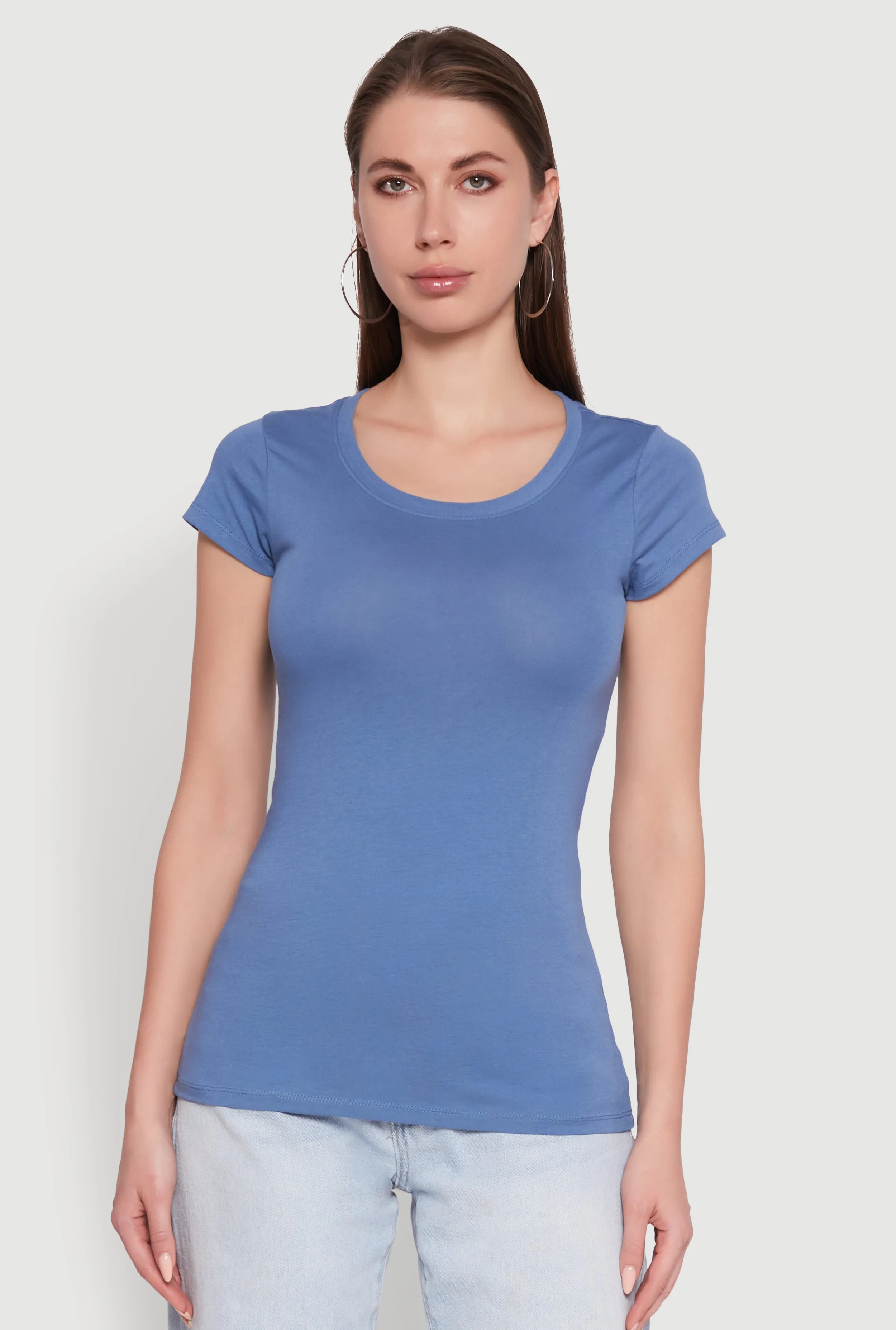 Basic Scoop Neck Tee sold by Rainbow product image thumbnail 2