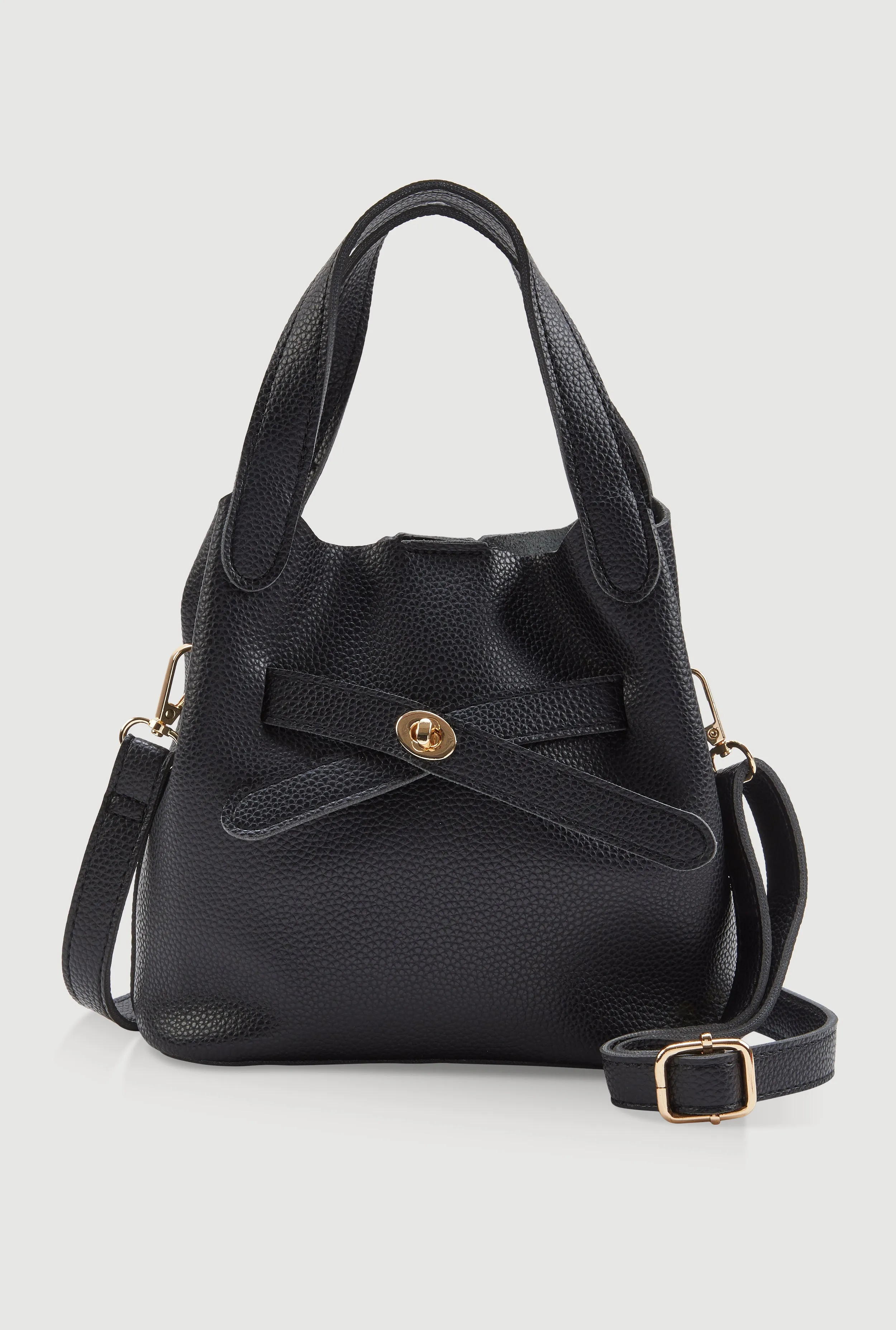 Criss Cross Strap Detail Convertible Bucket Bag sold by Rainbow