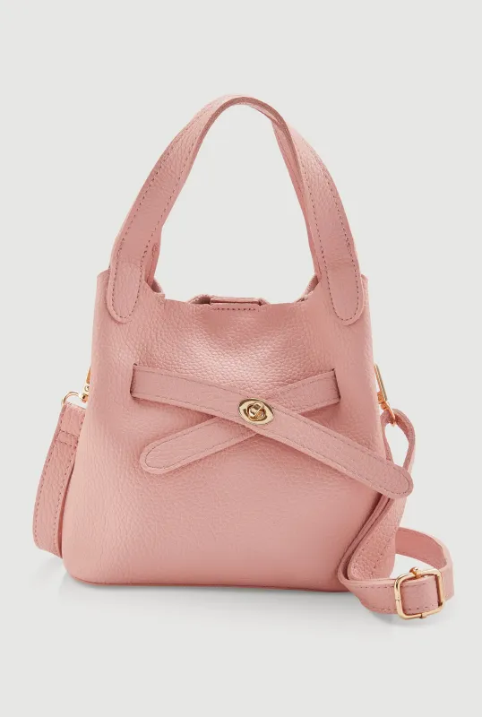 Criss Cross Strap Detail Convertible Bucket Bag sold by Rainbow