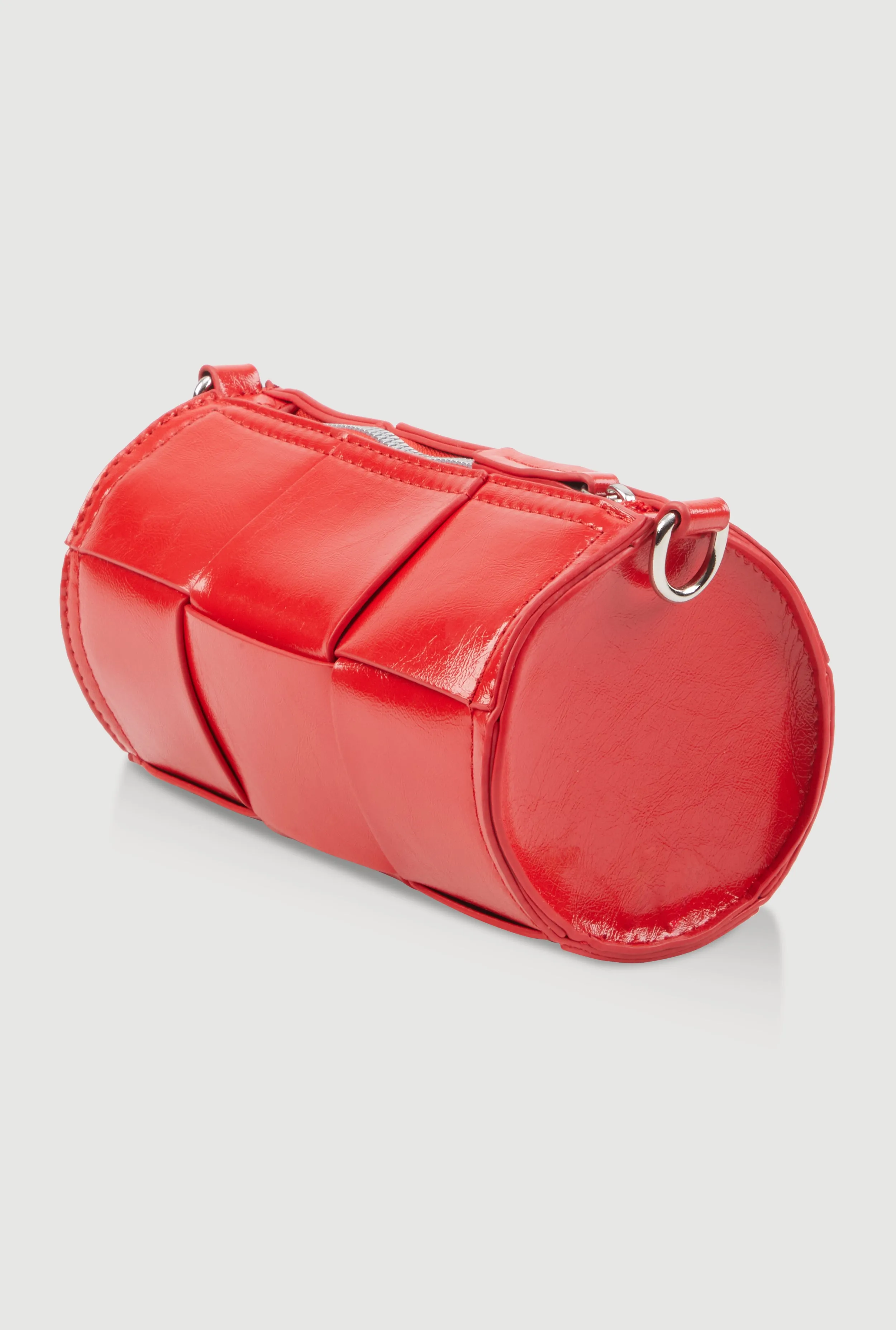 Faux Leather Woven Cylinder Crossbody Bag sold by Rainbow product image thumbnail 3