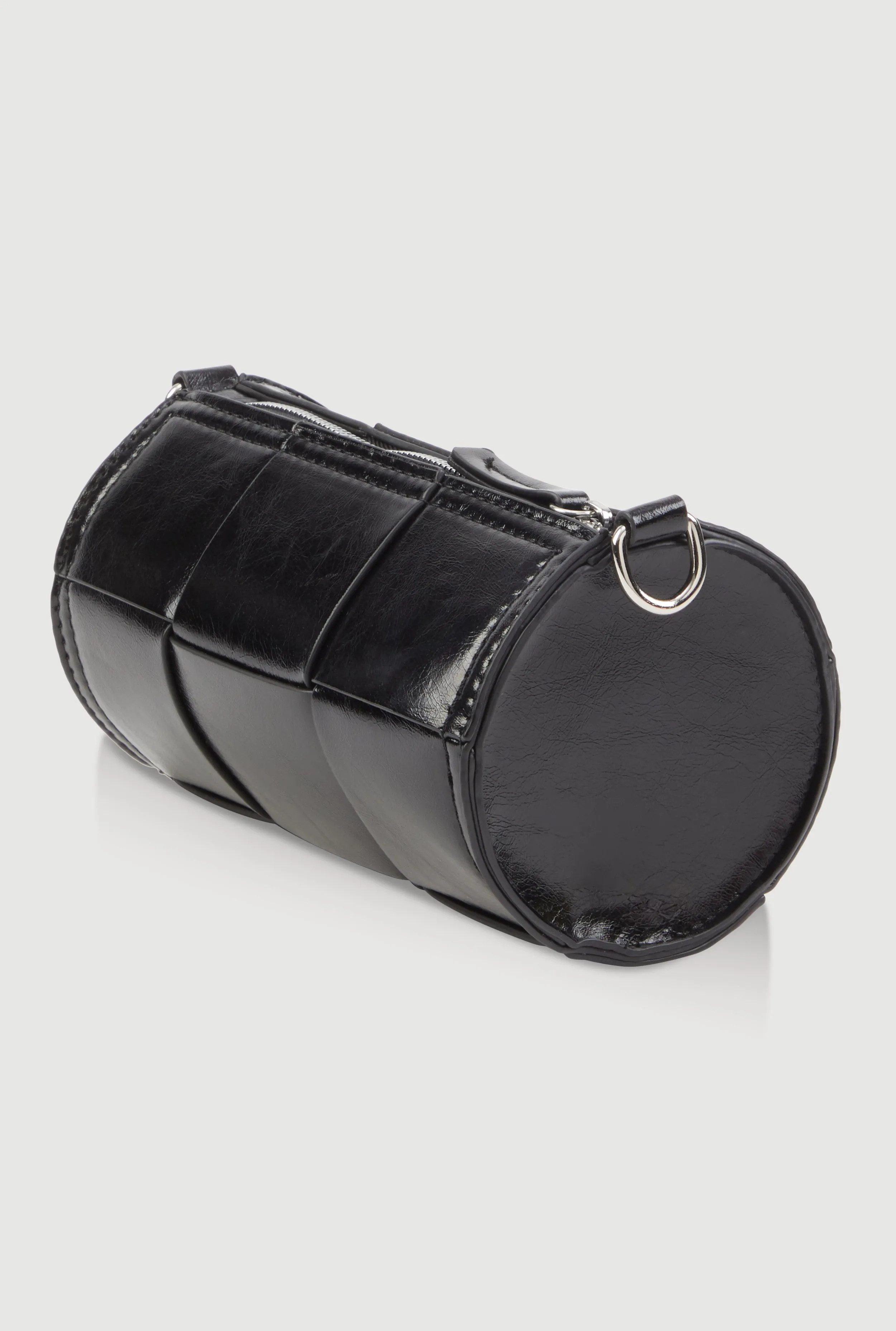 Faux Leather Woven Cylinder Crossbody Bag sold by Rainbow product image thumbnail 3