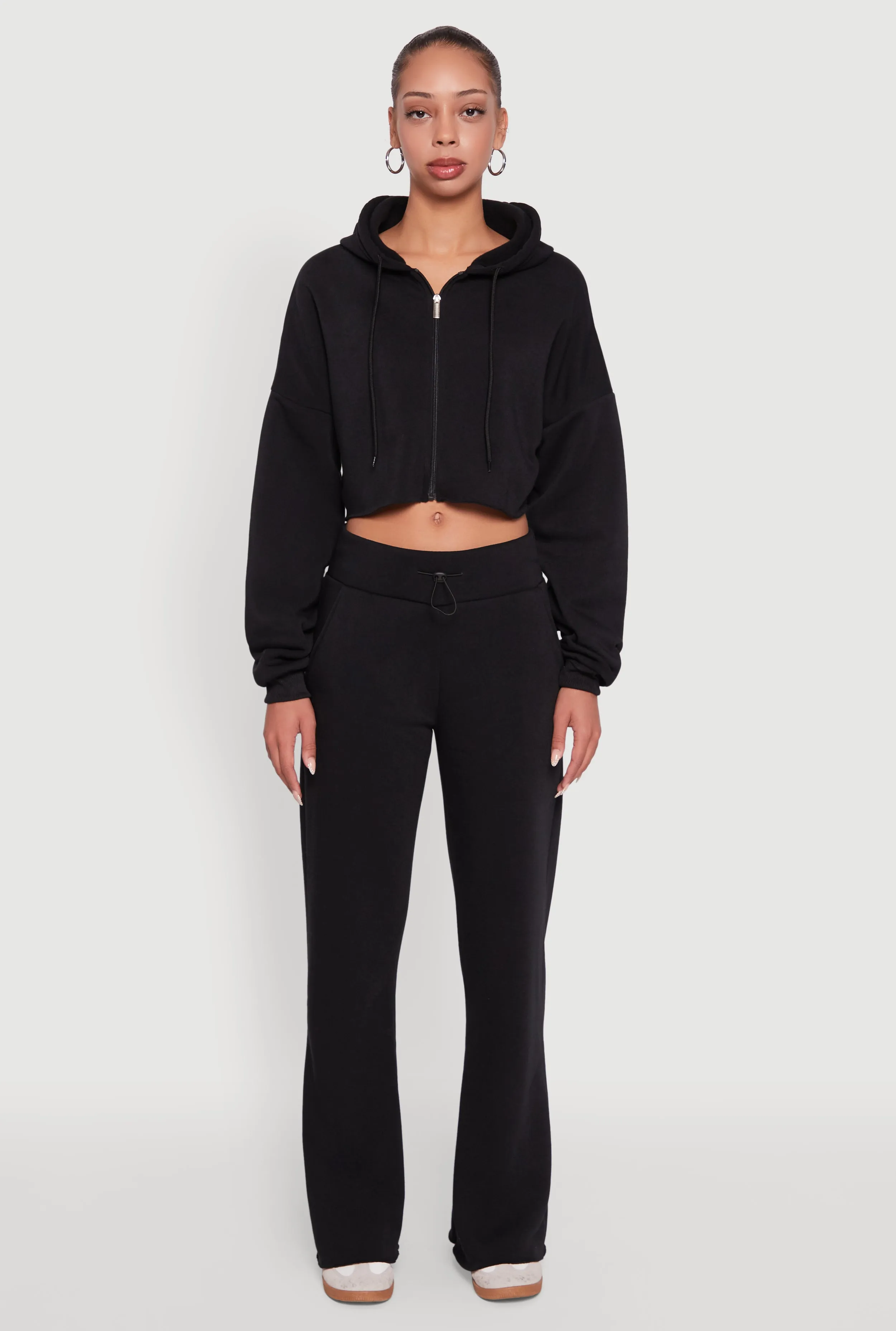 Toggle Drawstring Waist Flare Sweatpants sold by Rainbow product image thumbnail 2