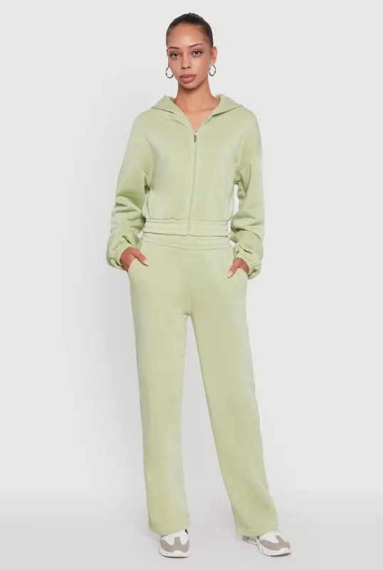 Elastic Waist Wide Leg Sweatpants sold by Rainbow