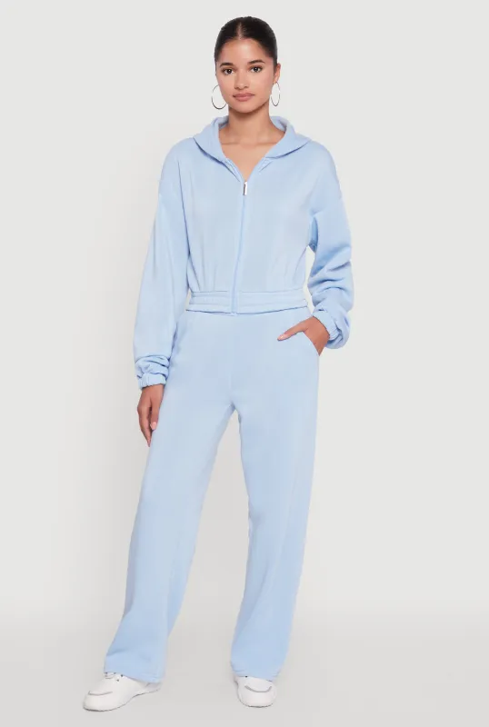 Elastic Waist Wide Leg Sweatpants sold by Rainbow