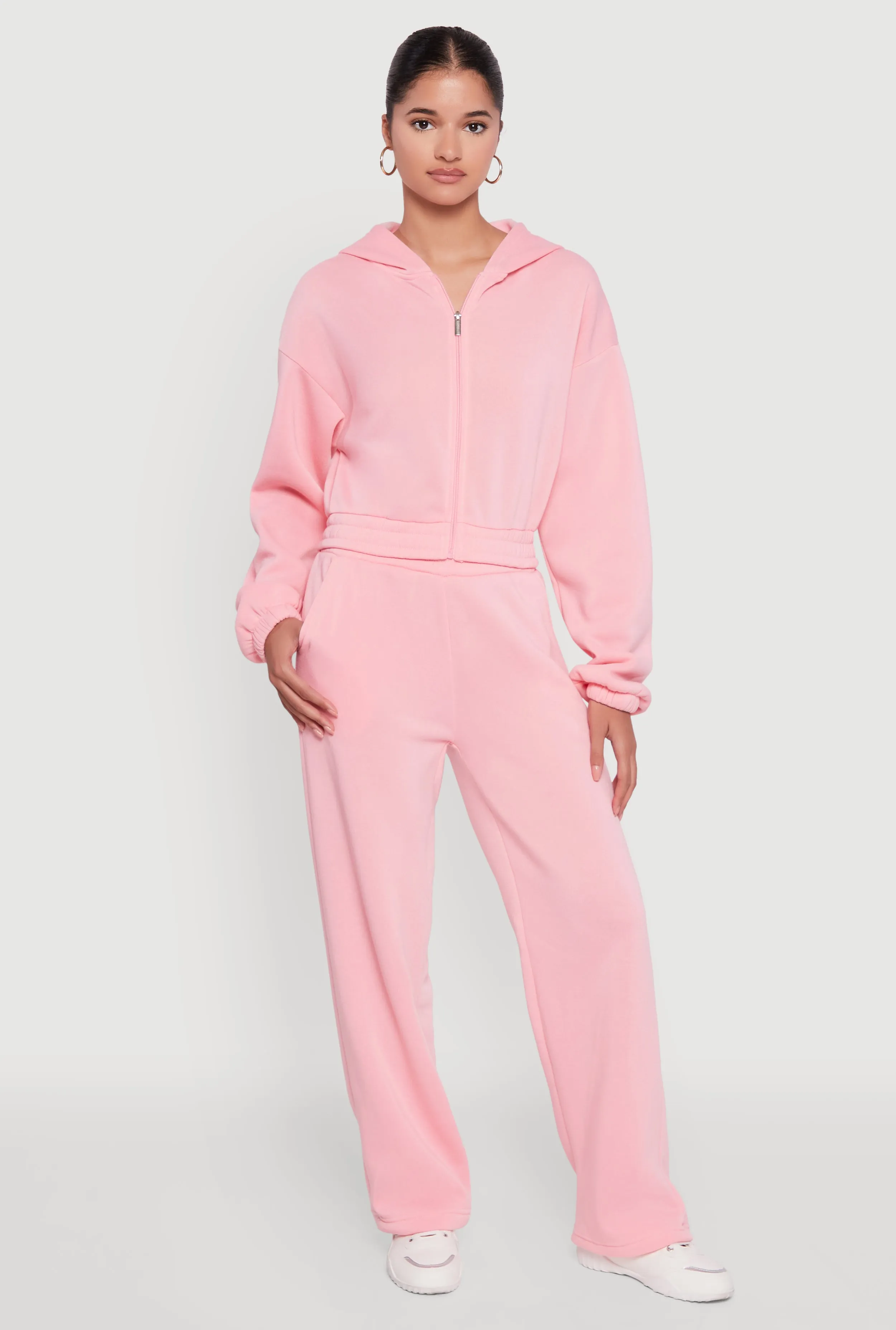 Elastic Waist Wide Leg Sweatpants sold by Rainbow