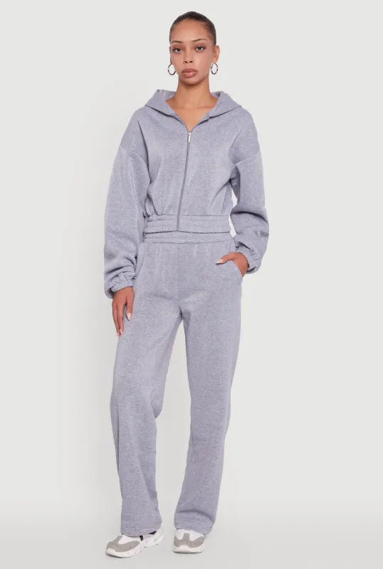 Elastic Waist Wide Leg Sweatpants sold by Rainbow