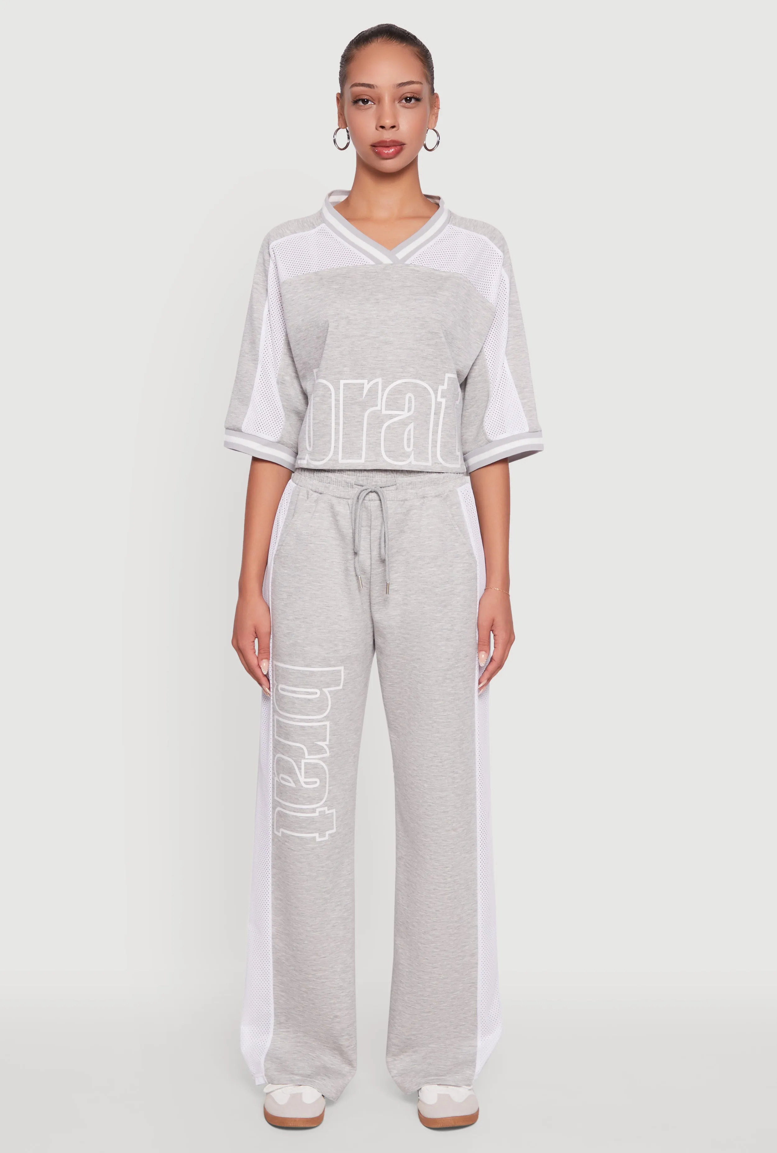 Brat Graphic High Waisted Wide Leg Active Pants sold by Rainbow product image thumbnail 2