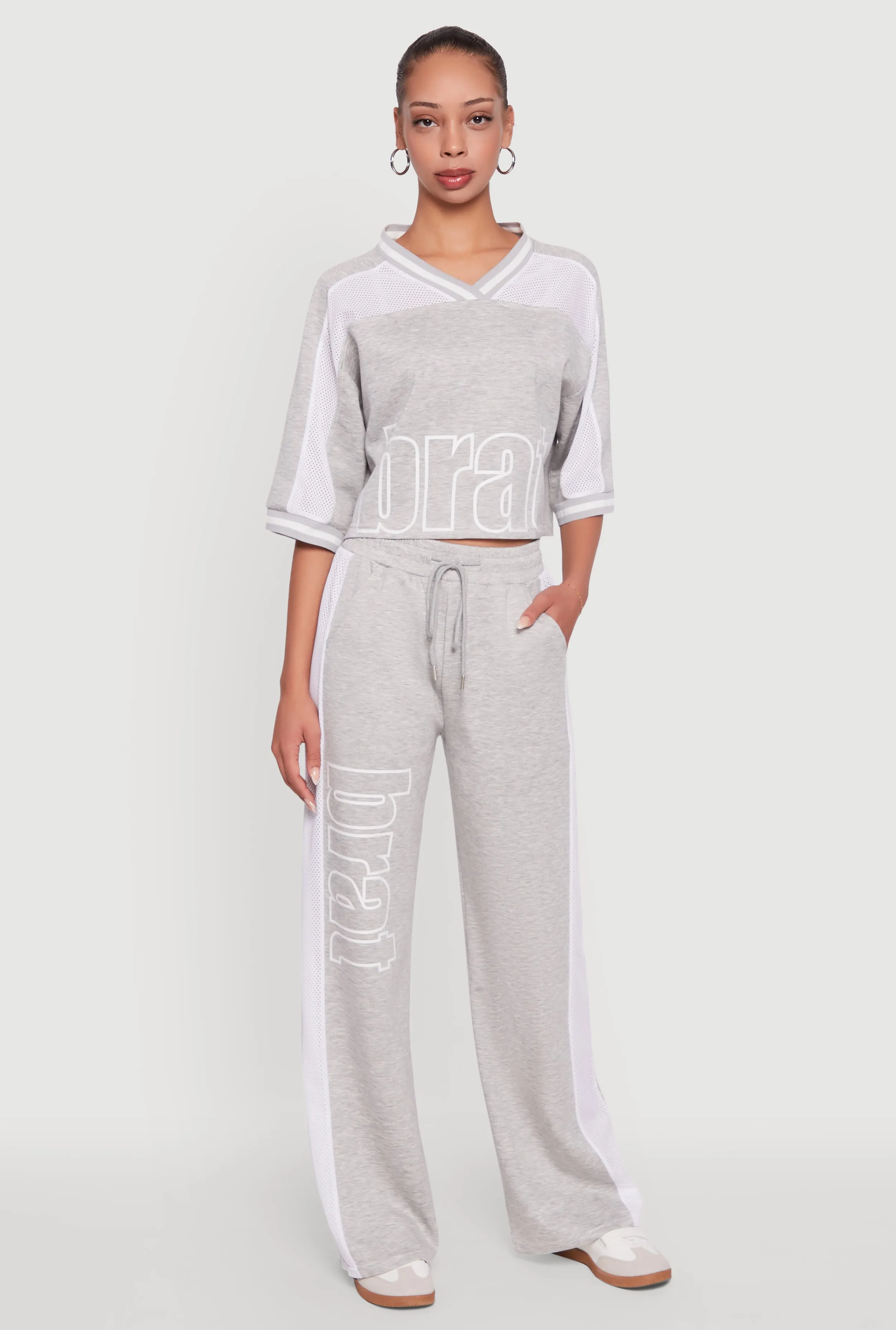 Brat Graphic High Waisted Wide Leg Active Pants sold by Rainbow