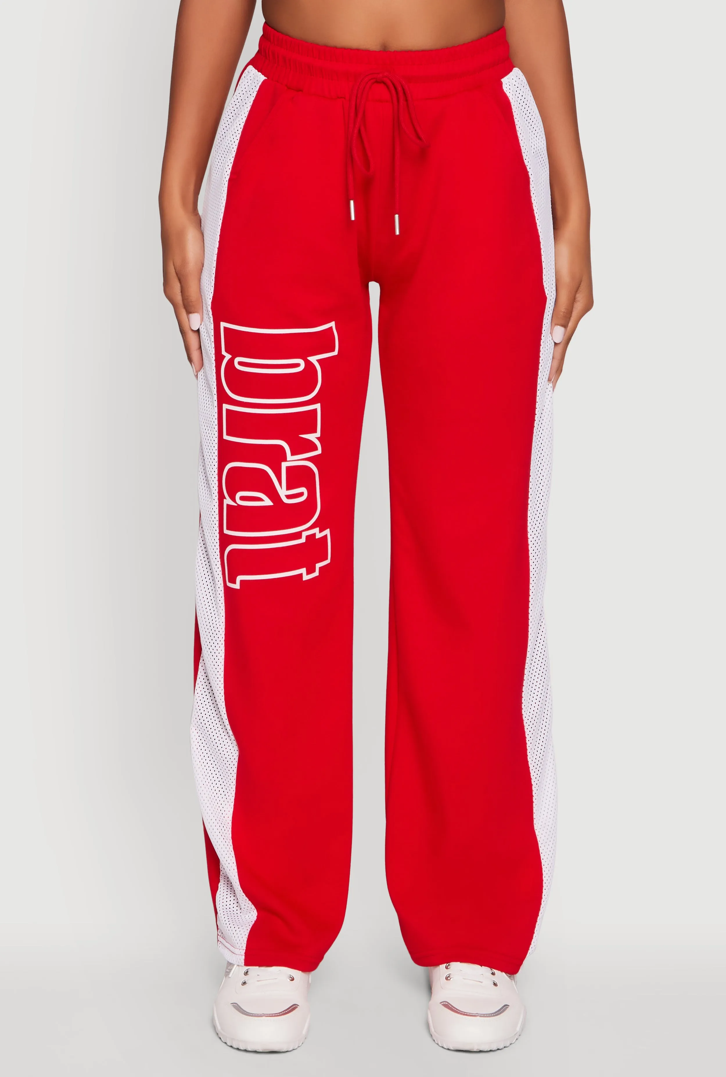 Brat Graphic High Waisted Wide Leg Active Pants sold by Rainbow product image thumbnail 3