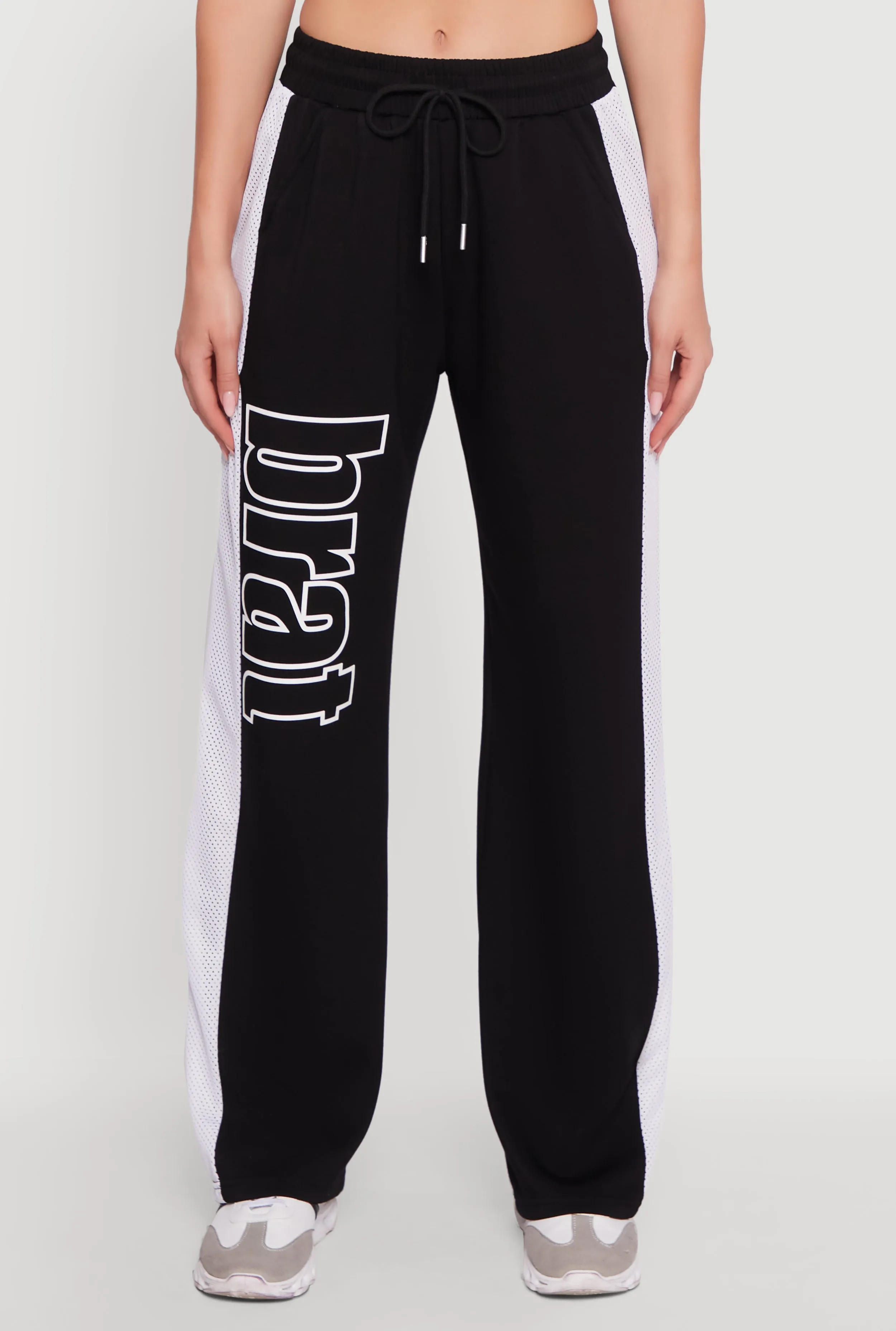 Brat Graphic High Waisted Wide Leg Active Pants sold by Rainbow product image thumbnail 3