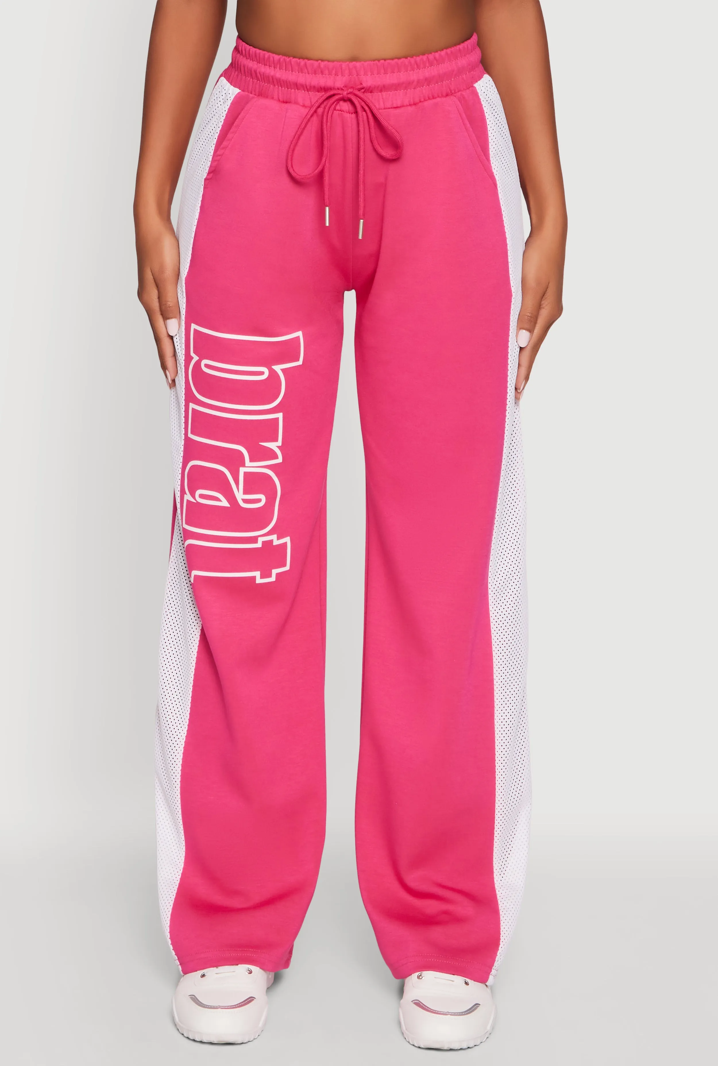 Brat Graphic High Waisted Wide Leg Active Pants sold by Rainbow product image thumbnail 3