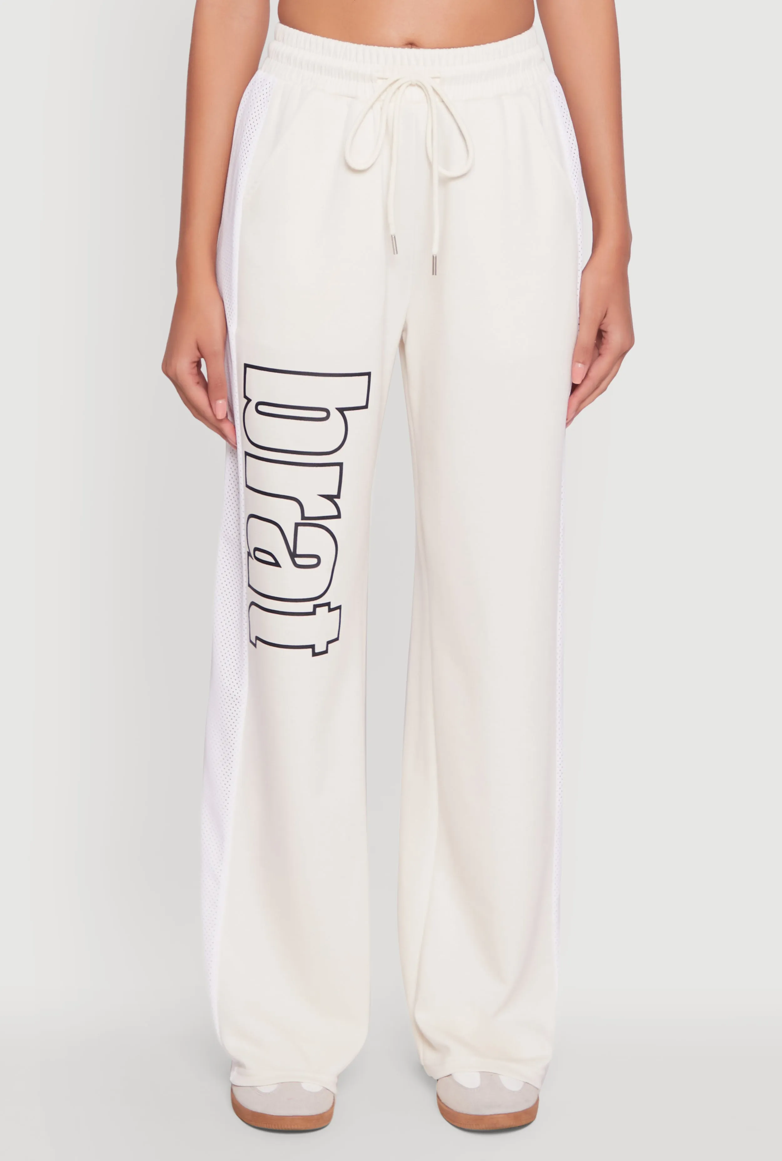 Brat Graphic High Waisted Wide Leg Active Pants sold by Rainbow product image thumbnail 3