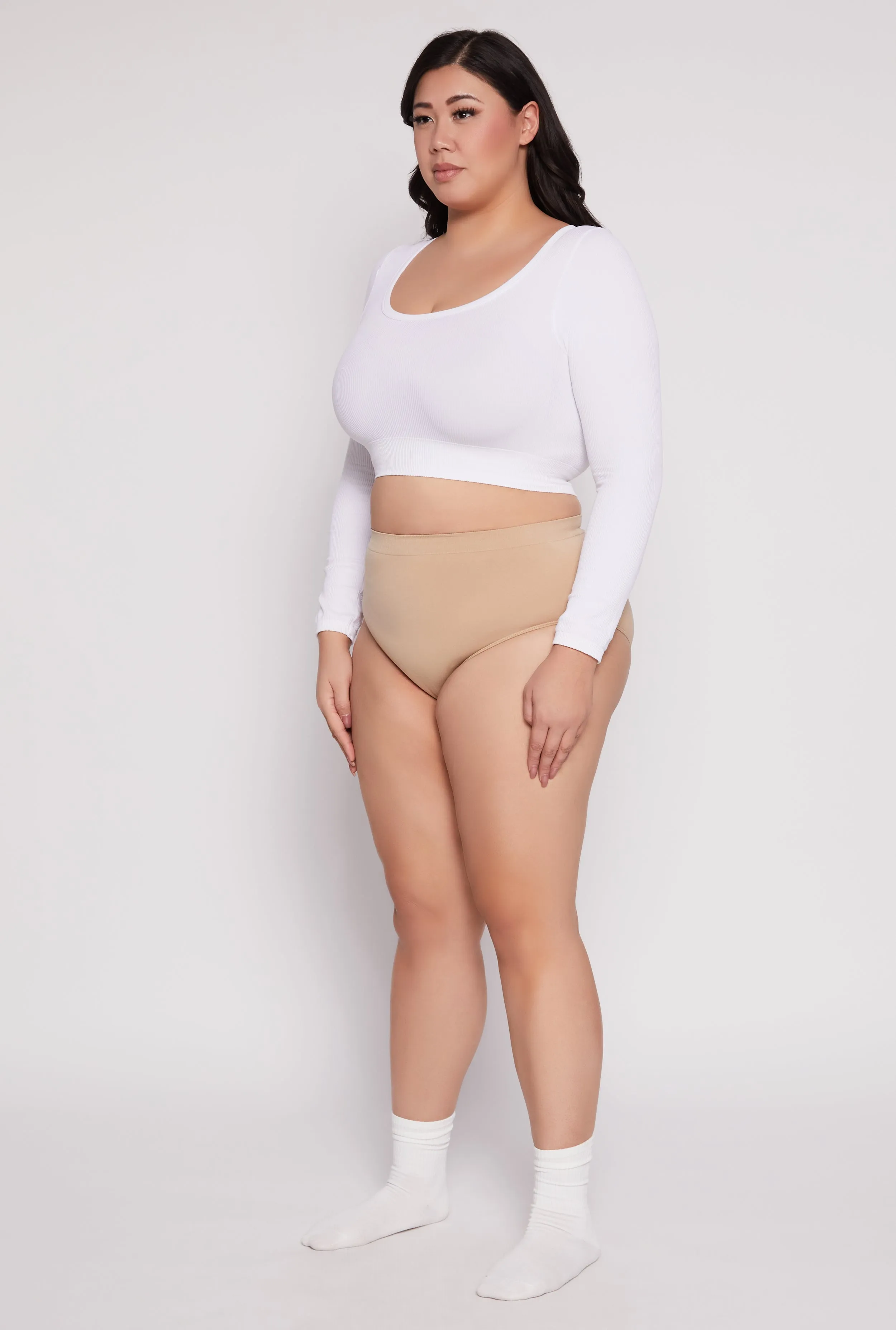 Plus Size Seamless High Waist Brief Panty sold by Rainbow product image thumbnail 3