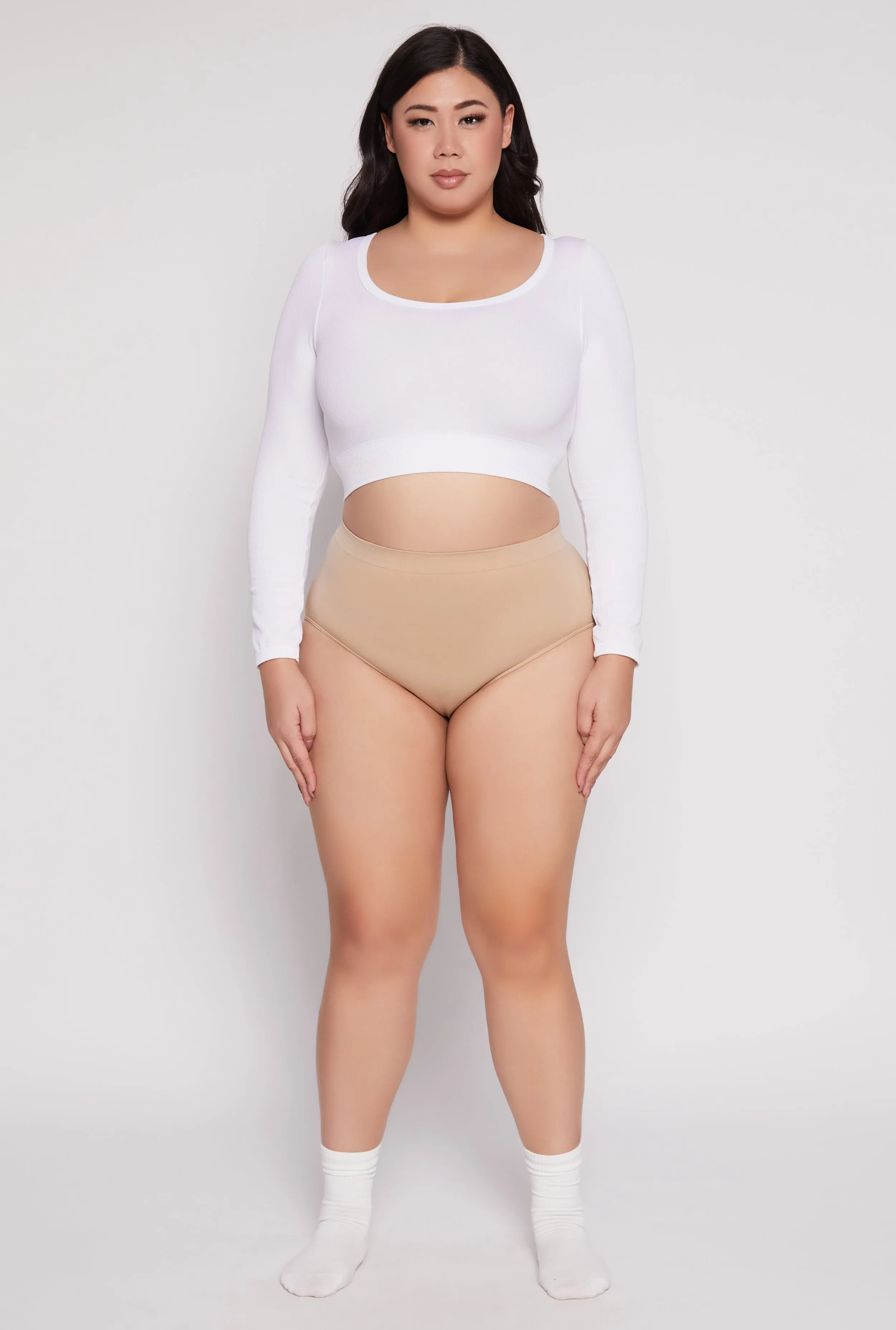 Plus Size Seamless High Waist Brief Panty sold by Rainbow product image thumbnail 2