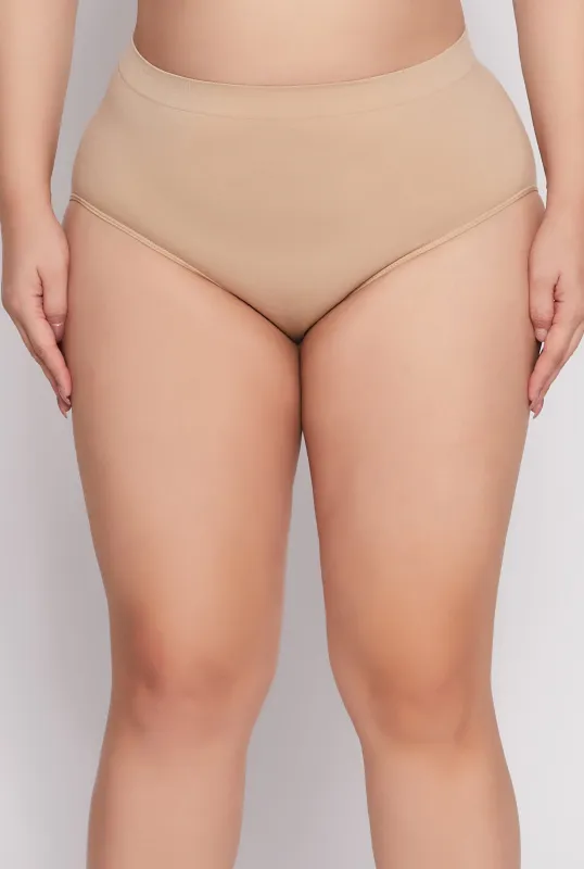 Plus Size Seamless High Waist Brief Panty sold by Rainbow