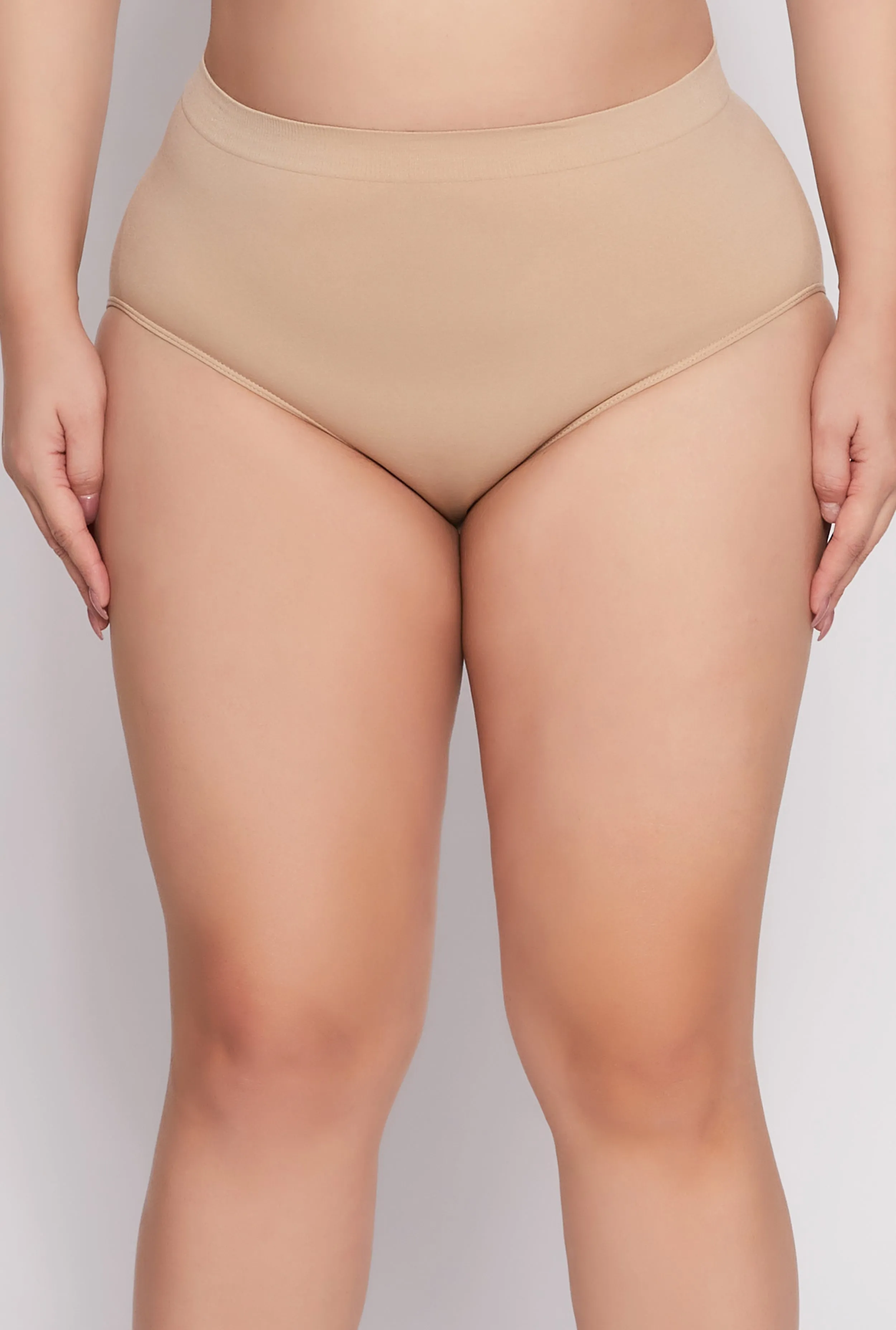 Plus Size Seamless High Waist Brief Panty sold by Rainbow