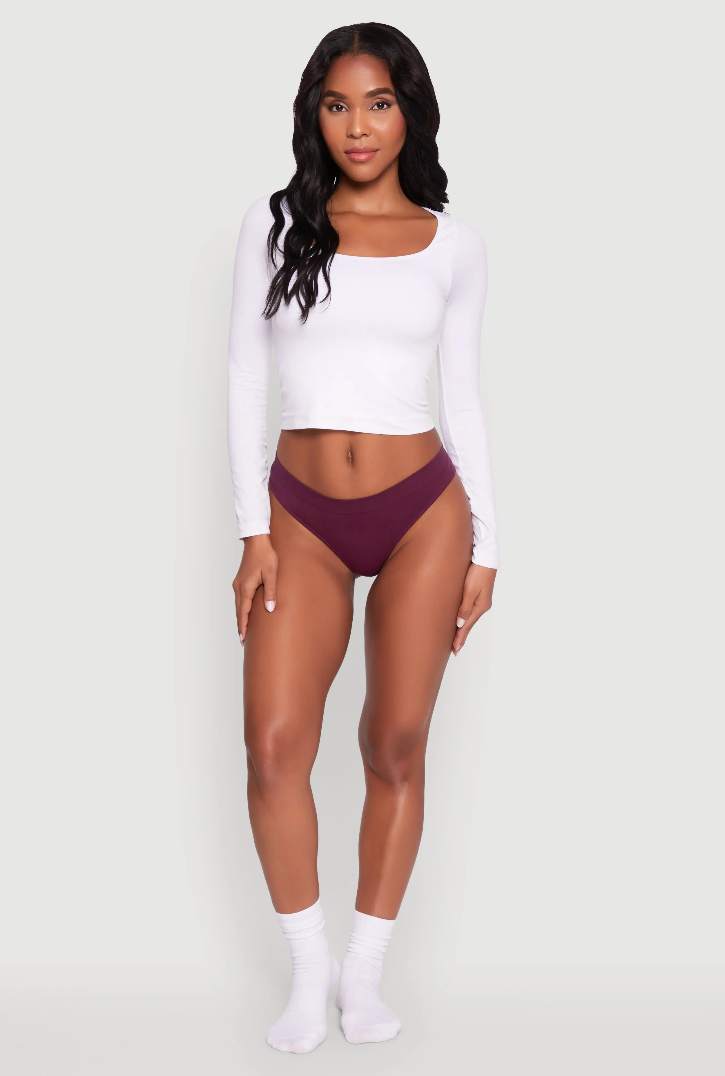 Sleek Seamless Solid Thong sold by Rainbow product image thumbnail 3