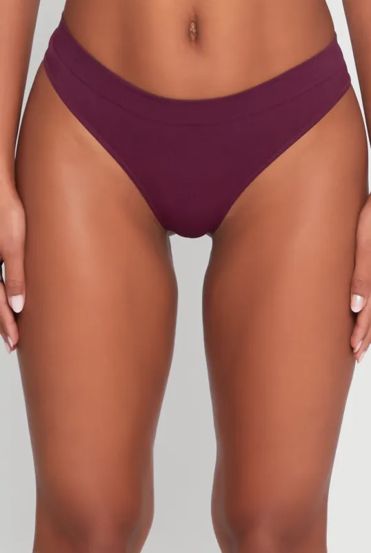 Sleek Seamless Solid Thong sold by Rainbow