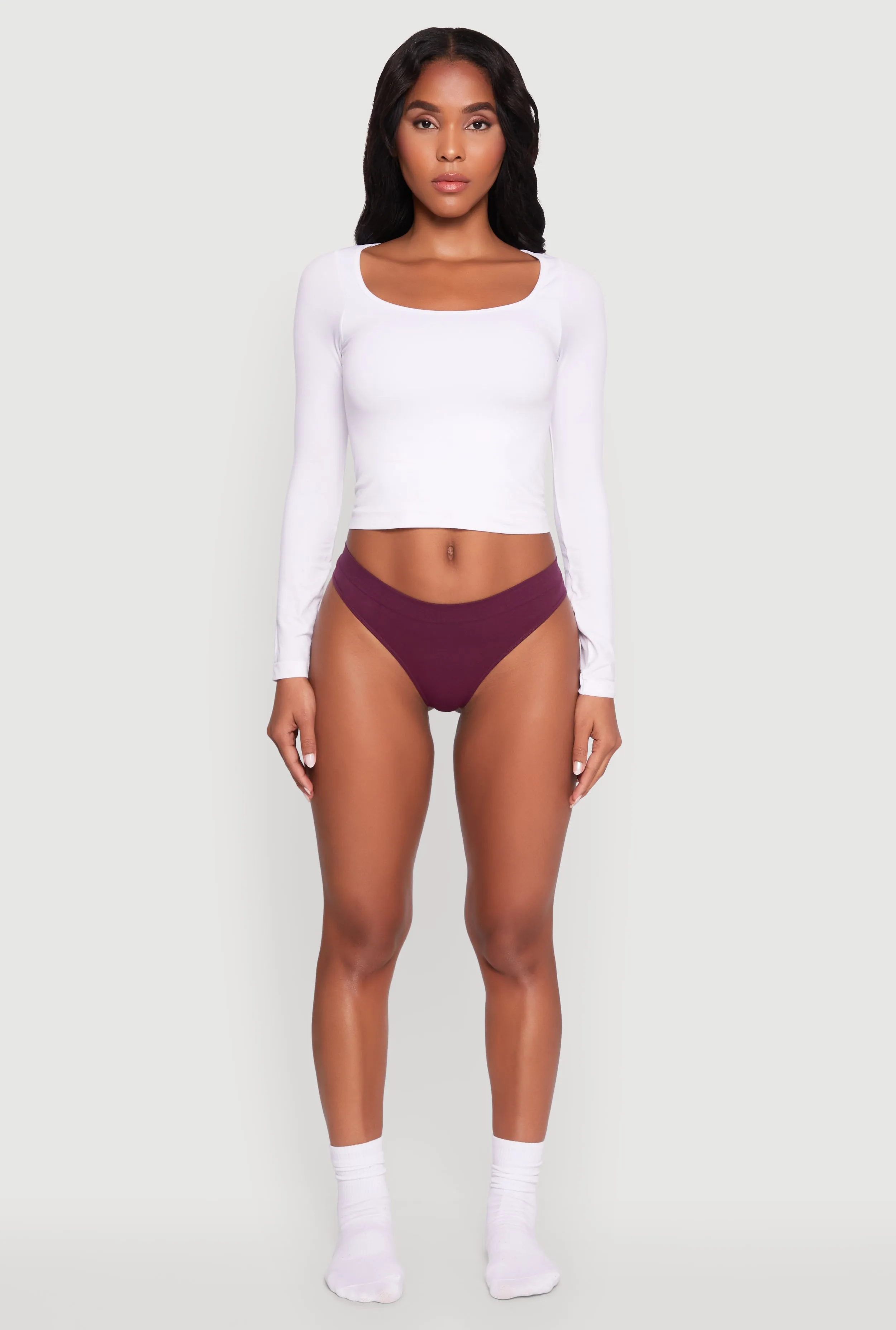 Sleek Seamless Solid Thong sold by Rainbow product image thumbnail 2