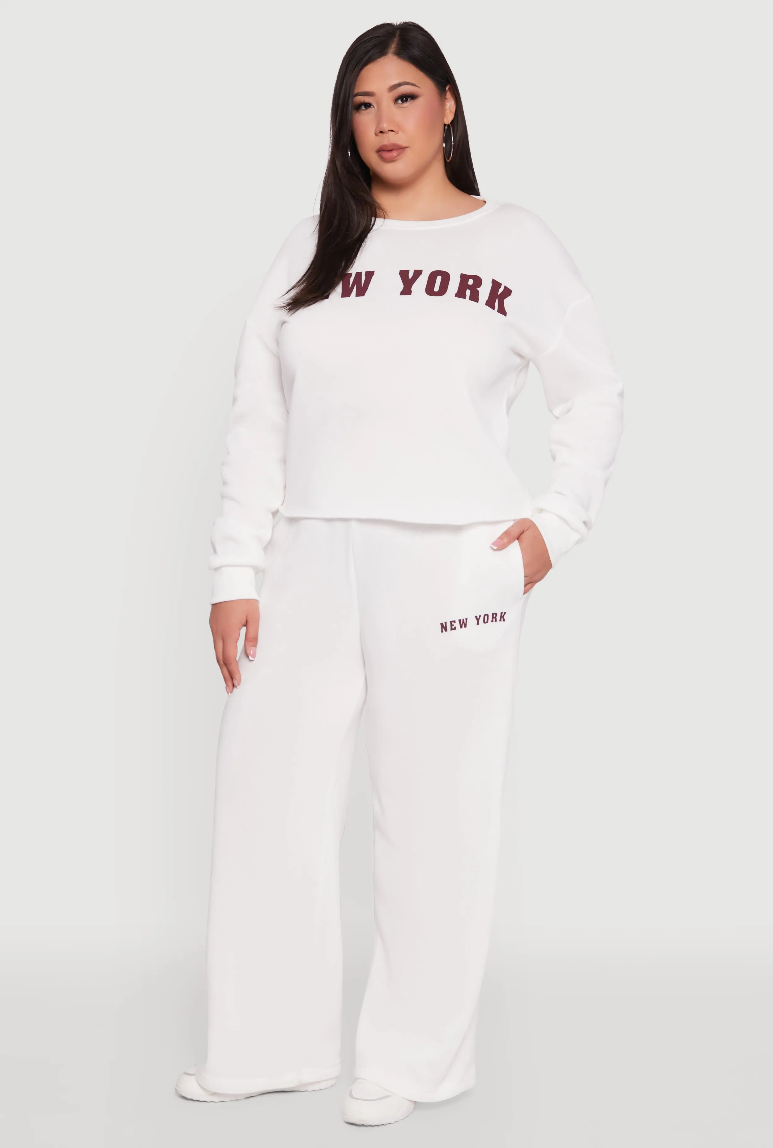 Plus Size New York Graphic Sweatpants sold by Rainbow