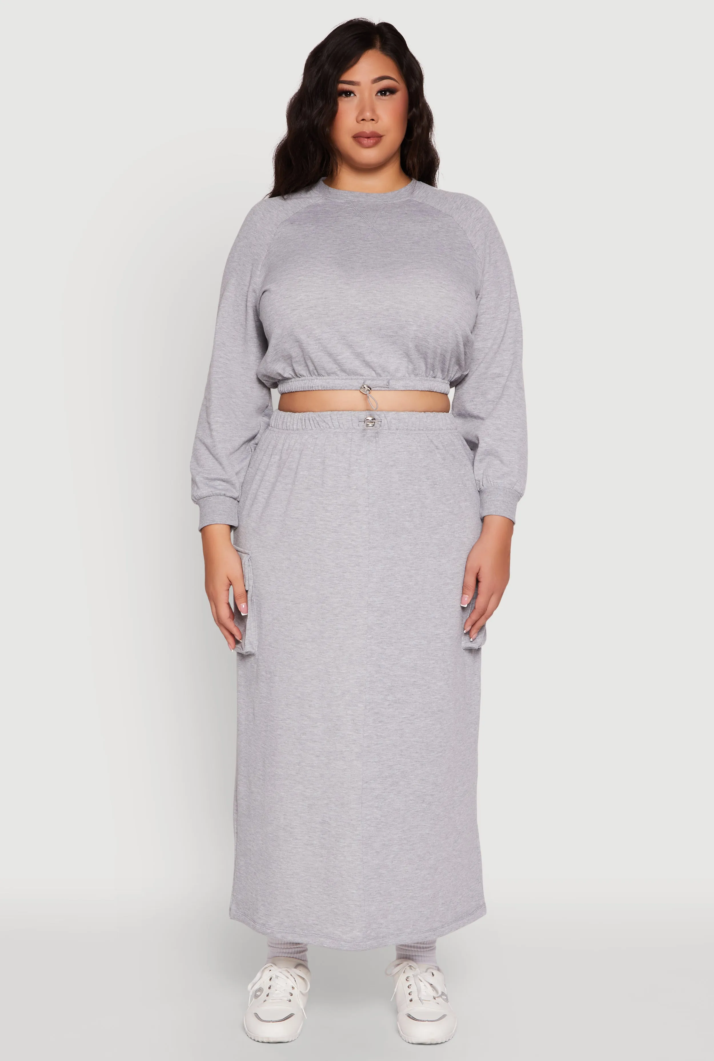 Plus Size High Waisted Toggle Drawstring Cargo Skirt sold by Rainbow product image thumbnail 2