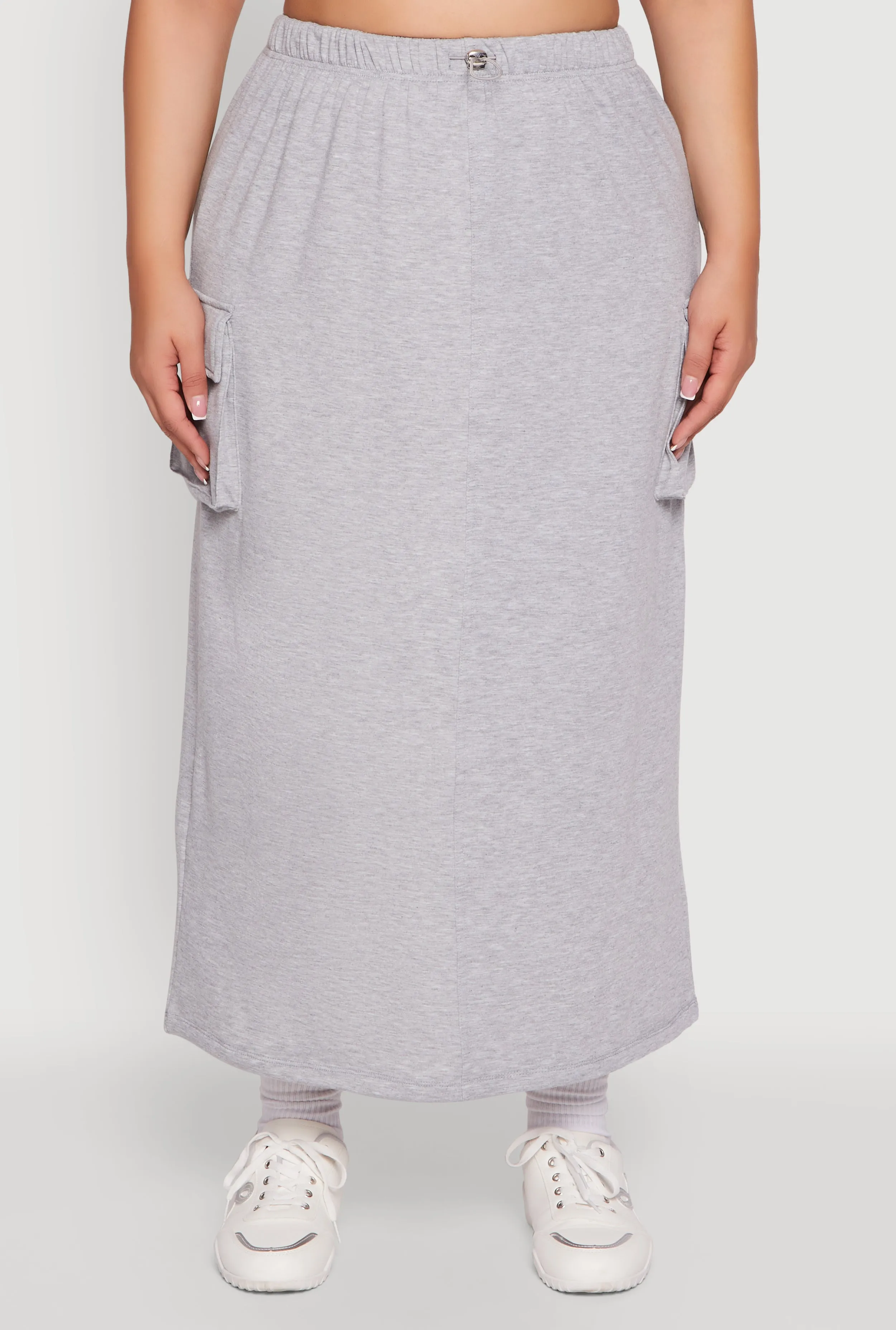 Plus Size High Waisted Toggle Drawstring Cargo Skirt sold by Rainbow product image thumbnail 3