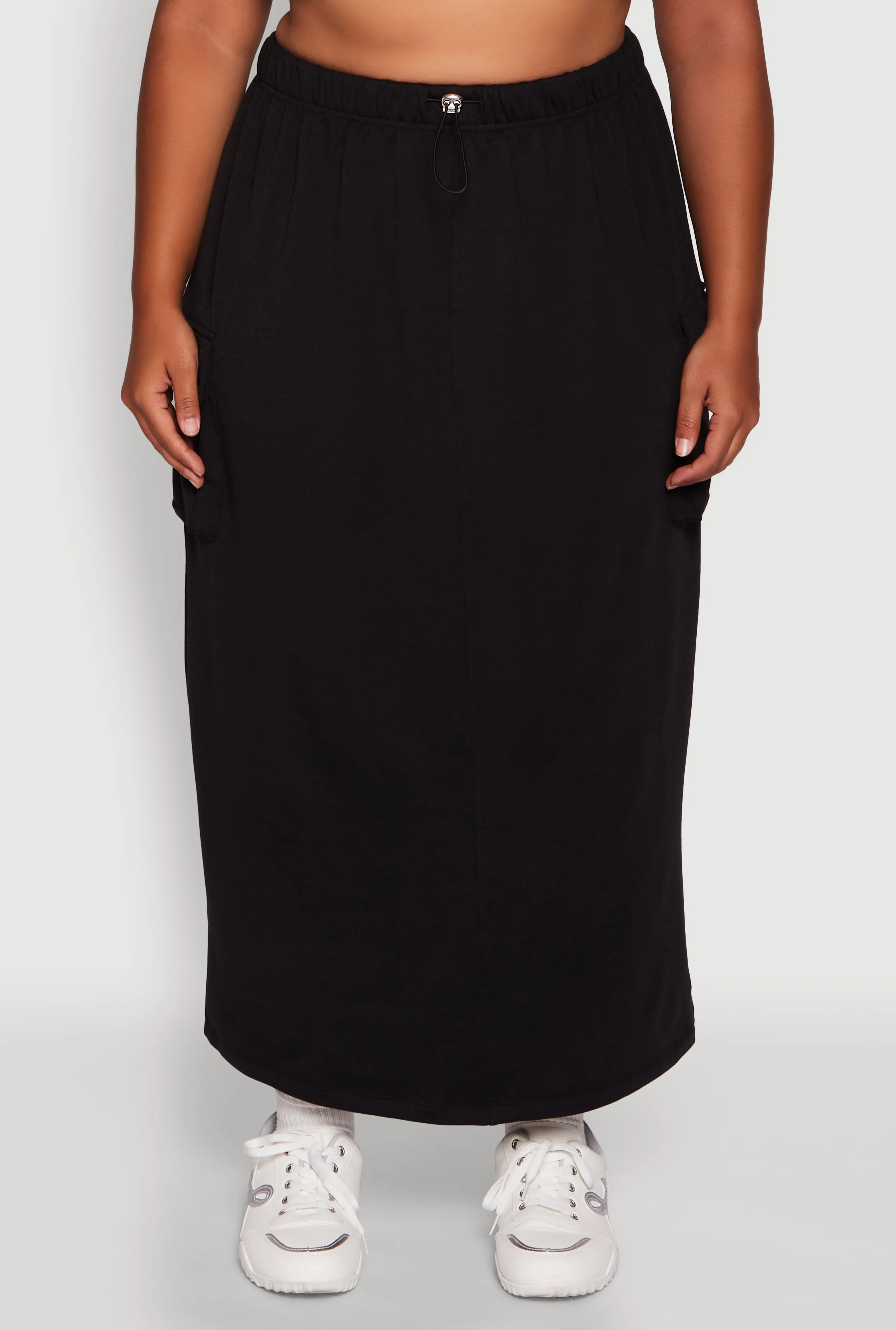 Plus Size High Waisted Toggle Drawstring Cargo Skirt sold by Rainbow product image thumbnail 3