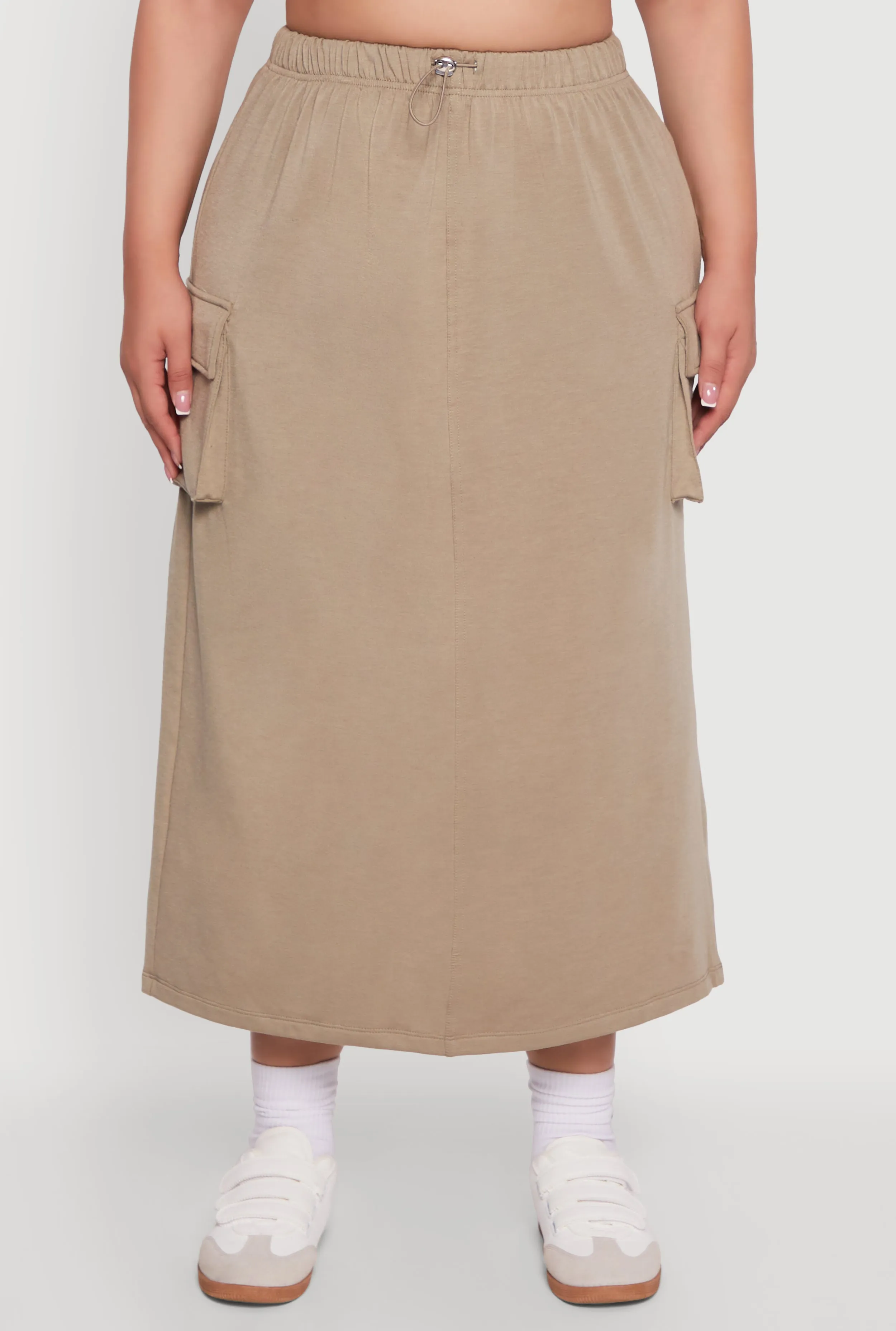 Plus Size High Waisted Toggle Drawstring Cargo Skirt sold by Rainbow product image thumbnail 3