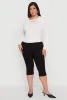 Plus Size Ribbed Knit Keyhole Long Sleeve Tee sold by Rainbow