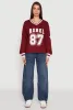 V Neck Varsity Stripe Graphic Tee sold by Rainbow