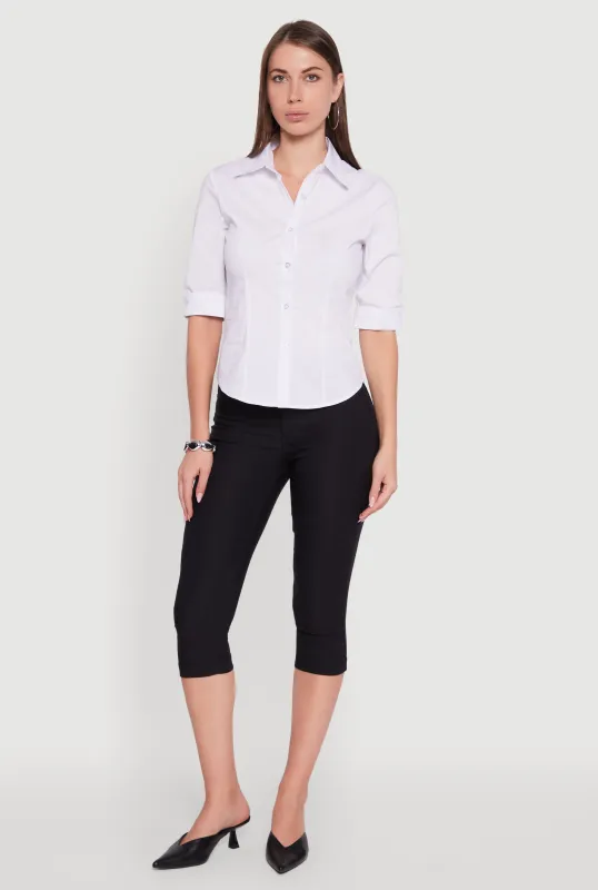 Collared Button Front Shirt sold by Rainbow