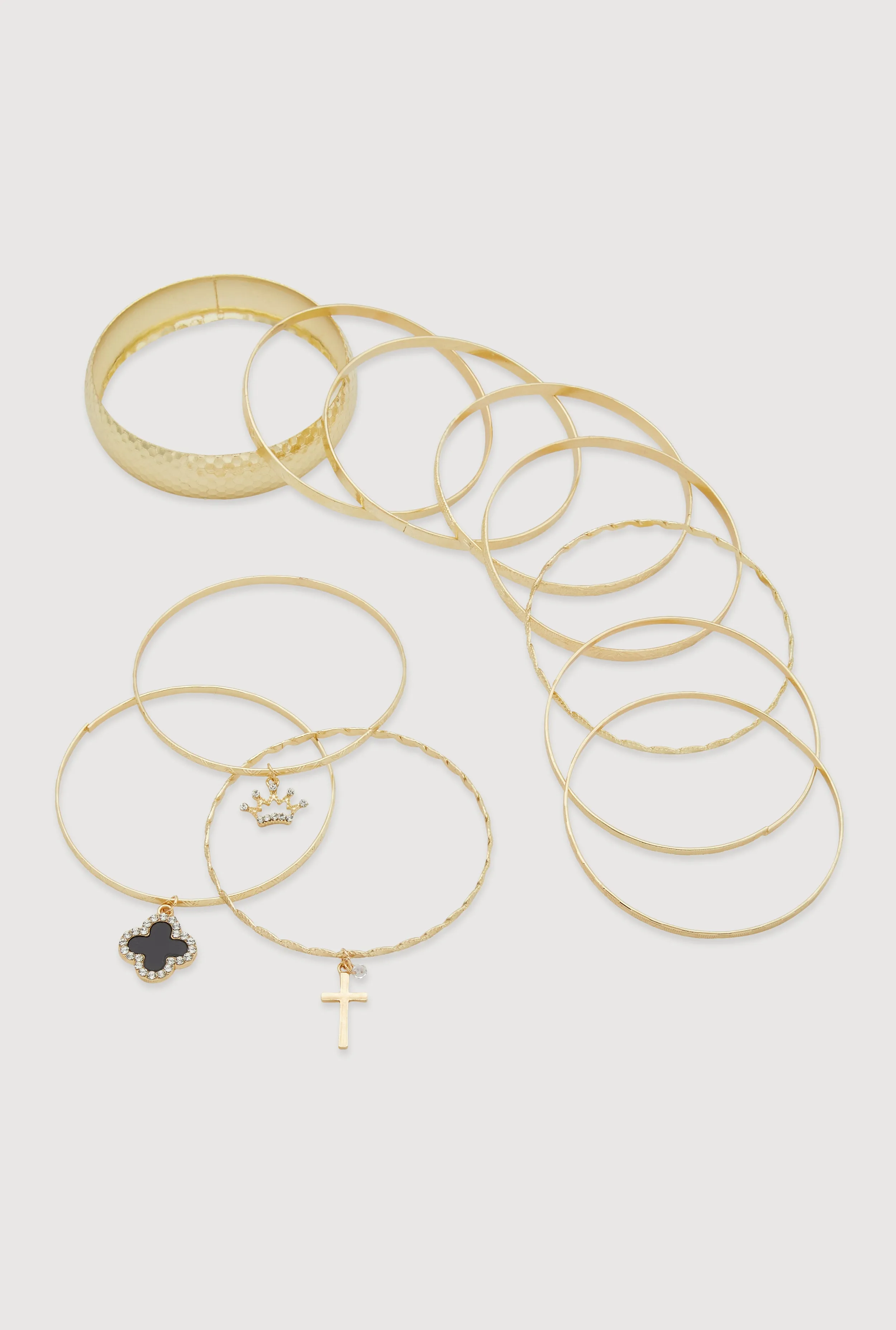 Assorted Metallic Charm Bangles Set of 11 sold by Rainbow product image thumbnail 3