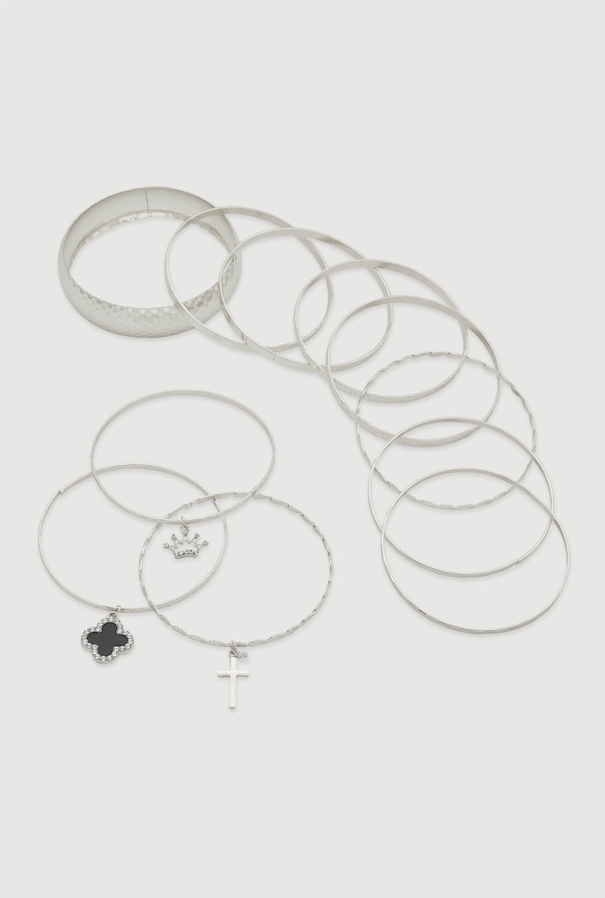 Assorted Metallic Charm Bangles Set of 11 sold by Rainbow product image thumbnail 3