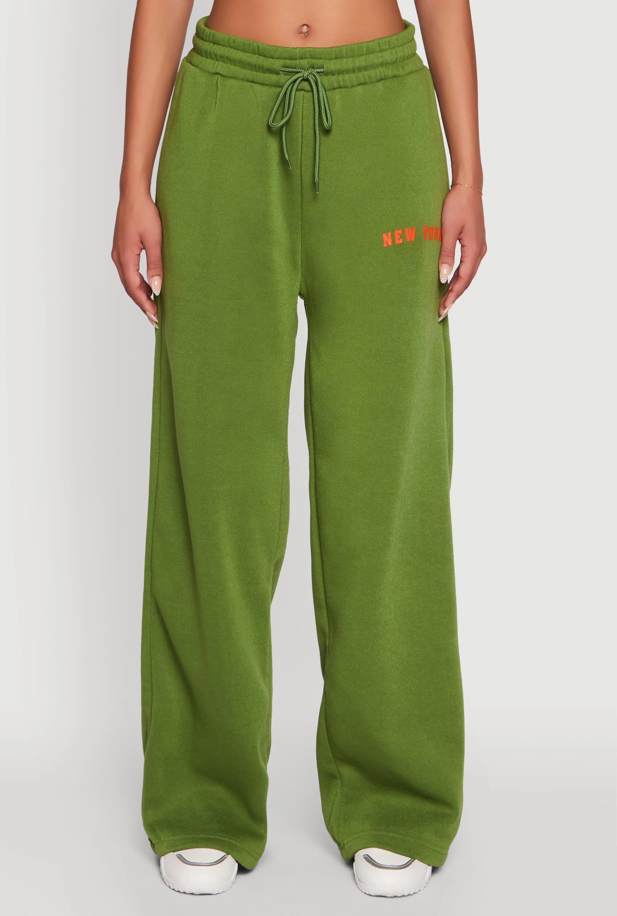 New York Graphic Drawstring Waist Wide Leg Sweatpants sold by Rainbow product image thumbnail 3
