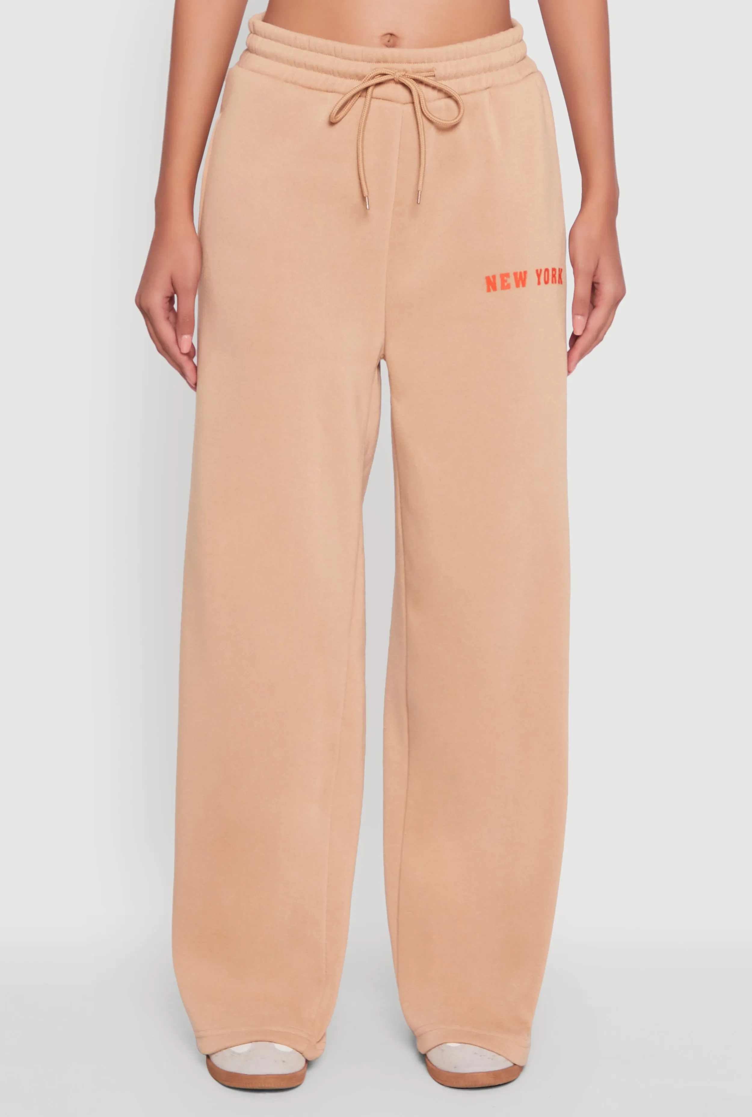 New York Graphic Drawstring Waist Wide Leg Sweatpants sold by Rainbow product image thumbnail 3